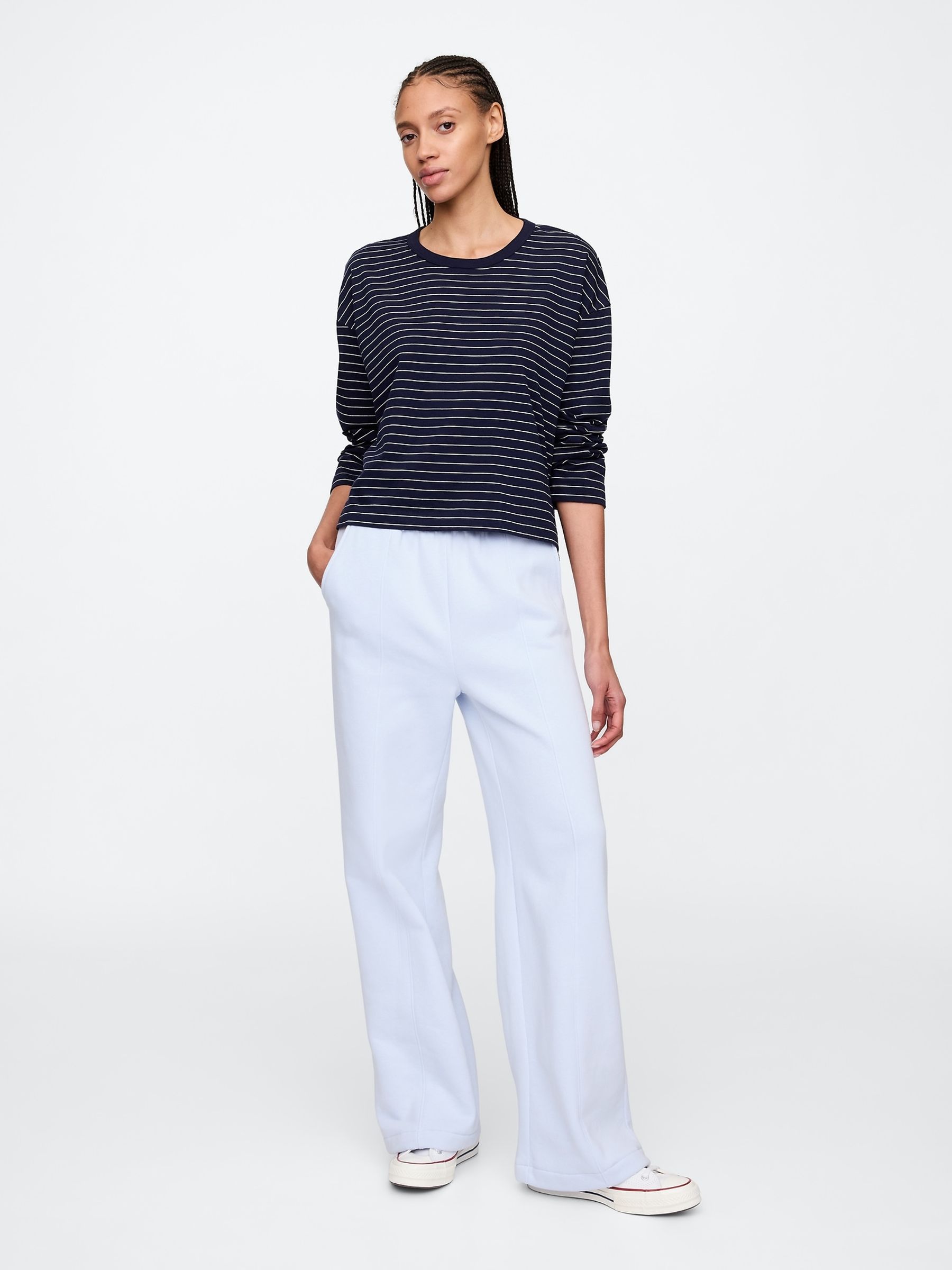 Navy Blue Long Sleeve Favourite T-Shirt - Image 3 of 5