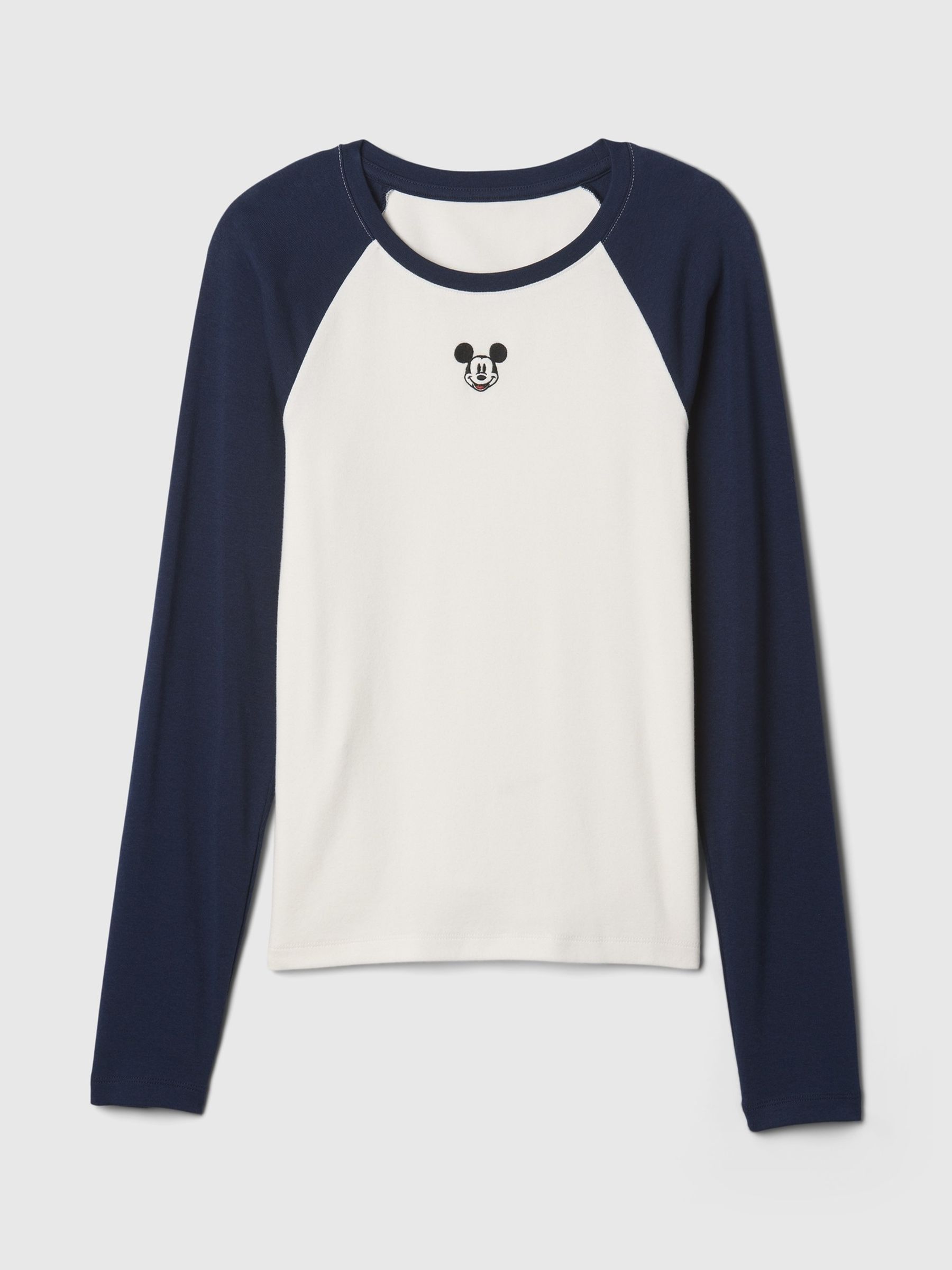 Navy Blue Mickey Mouse Disney Raglan Long Sleeve T-Shirt - Image 5 of 5