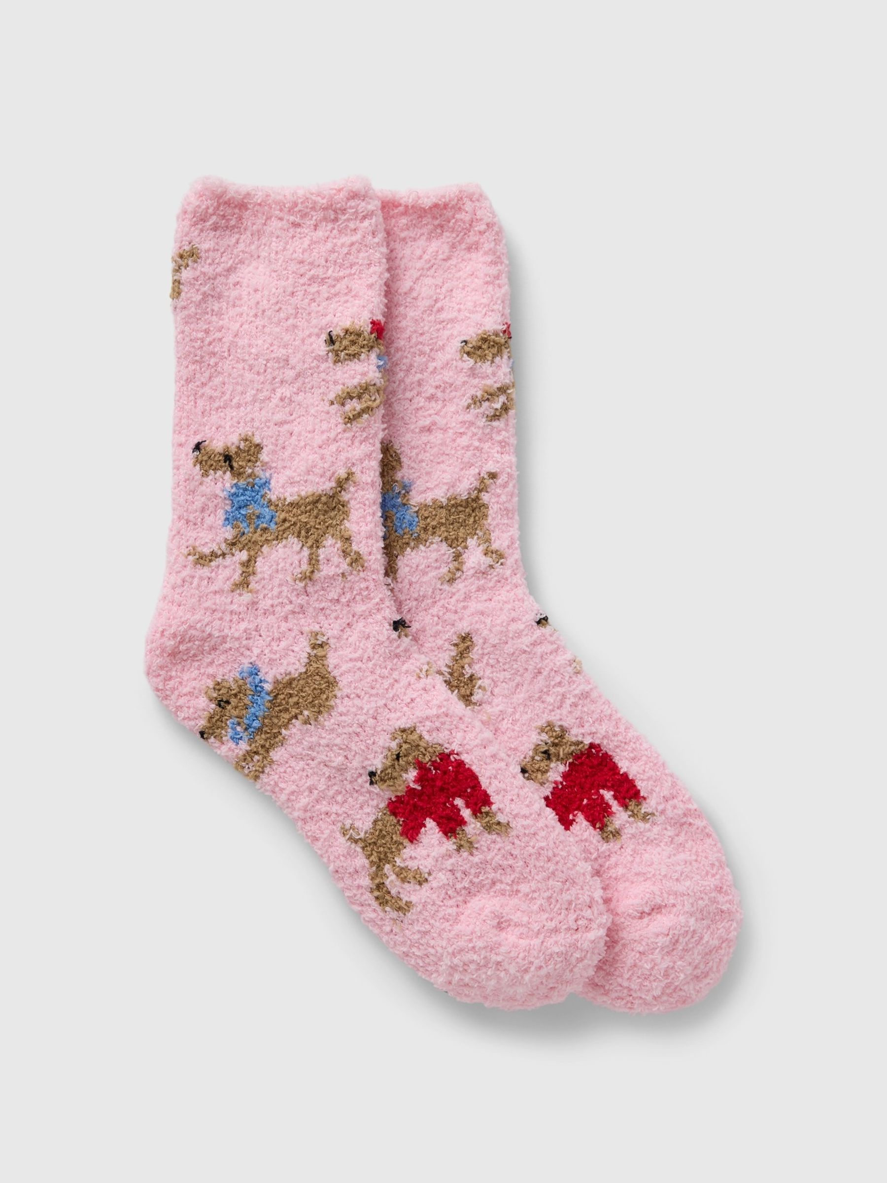 Pink Dog Adults Cosy Fluffy Socks - Image 1 of 1