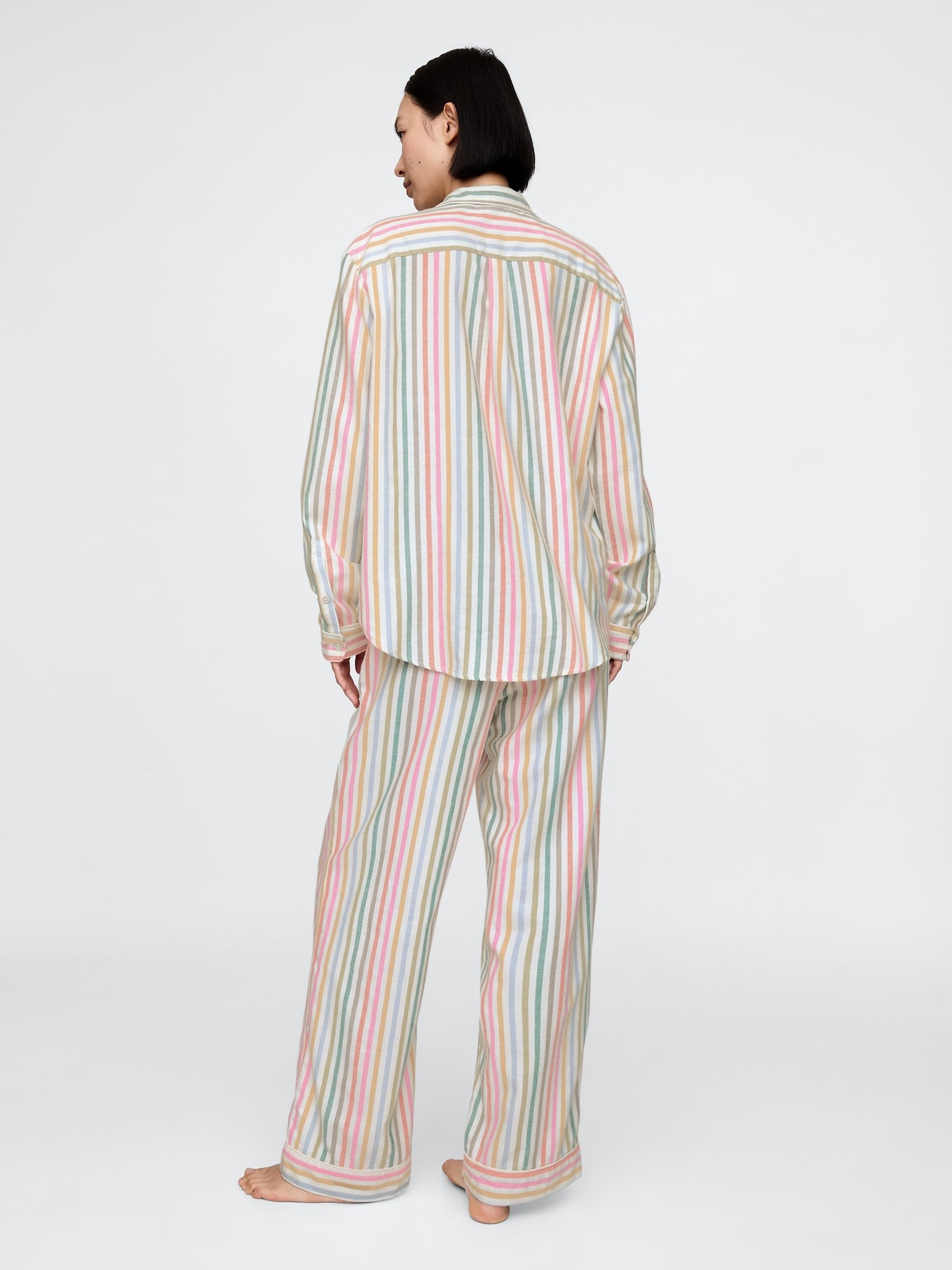 White Stripe Long Sleeve Pyjamas - Image 2 of 5