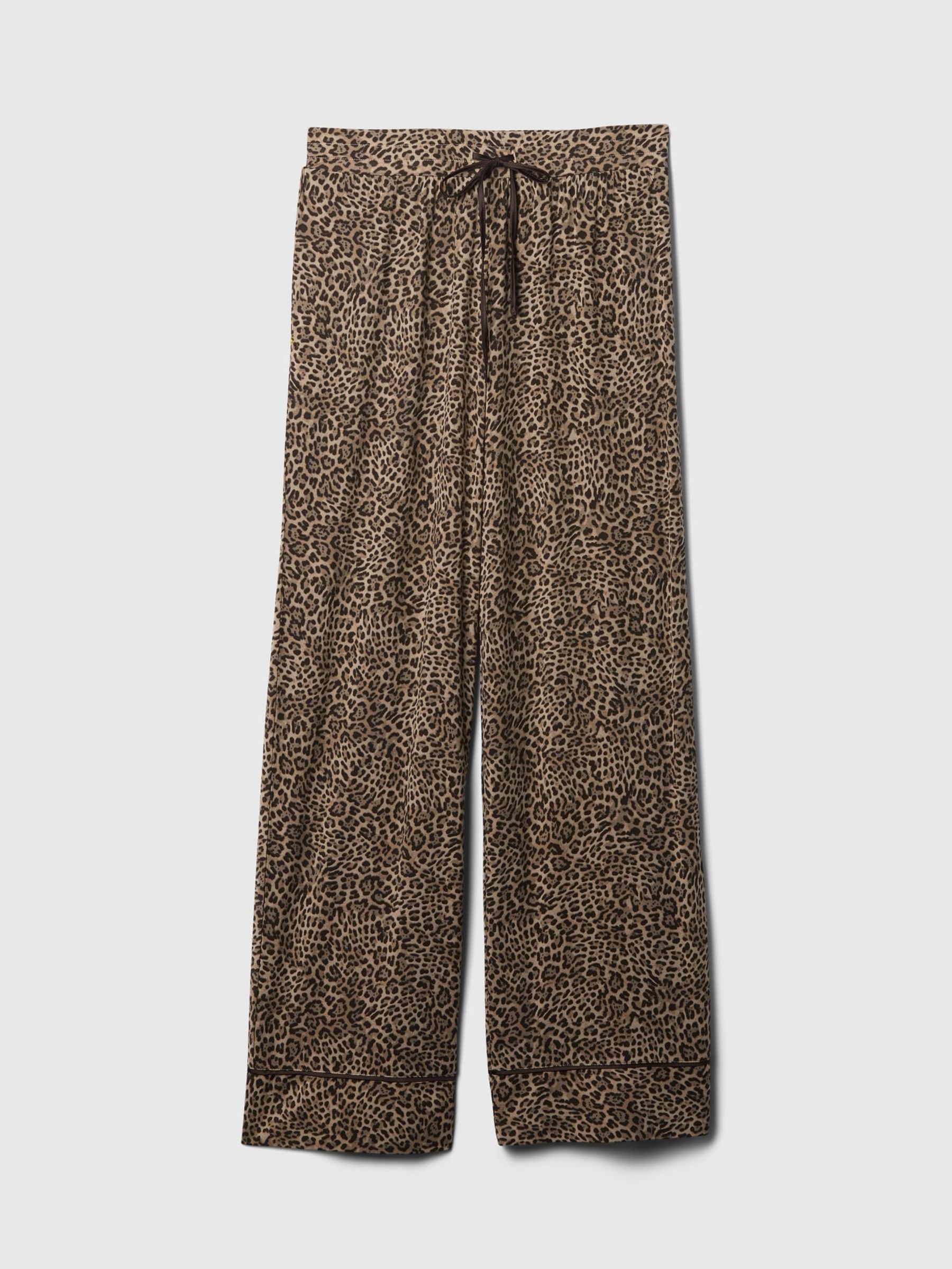 Brown Leopard Print Modal Pyjama Bottoms | Gap