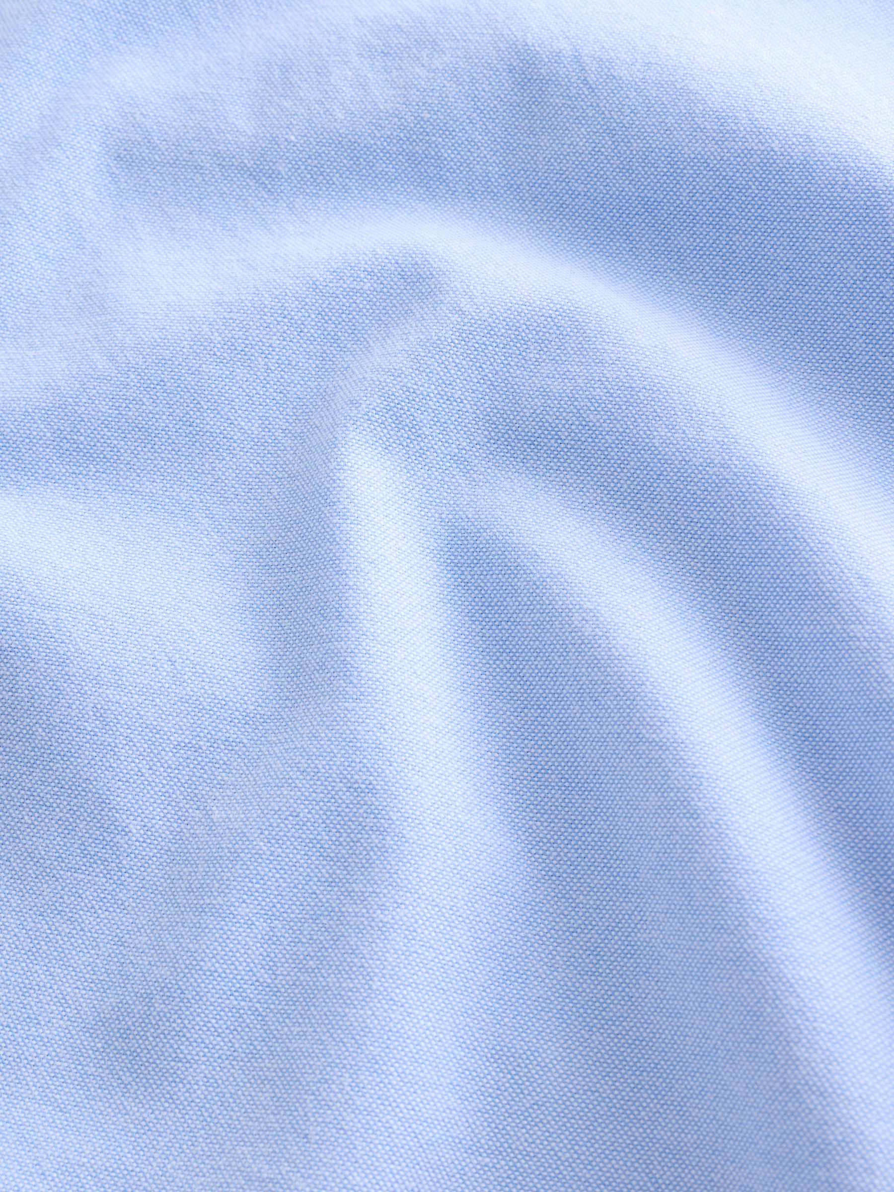 Blue Poplin Cropped Oversized Shirt - Image 4 of 4