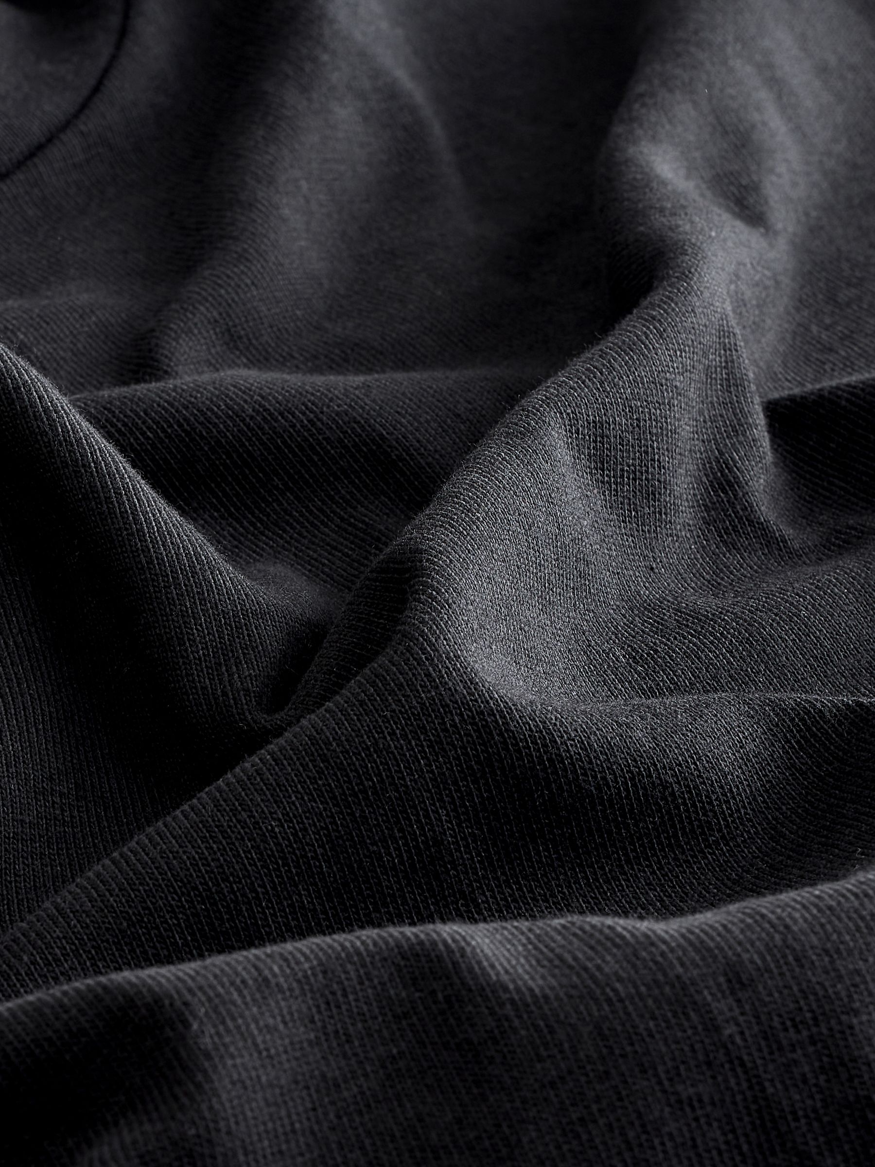 Black Long Sleeve Heavyweight Jersey Turtleneck Top - Image 4 of 4