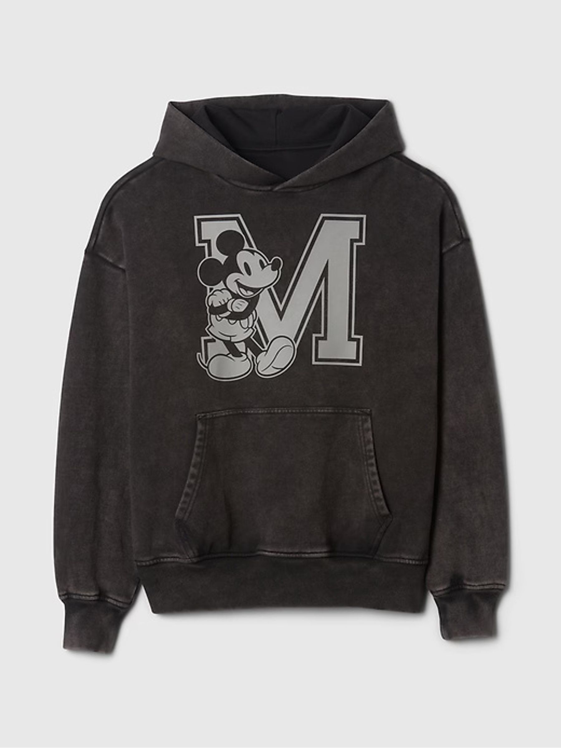 Black Mickey Mouse Disney Oversized Logo Hoodie - Image 8 of 8