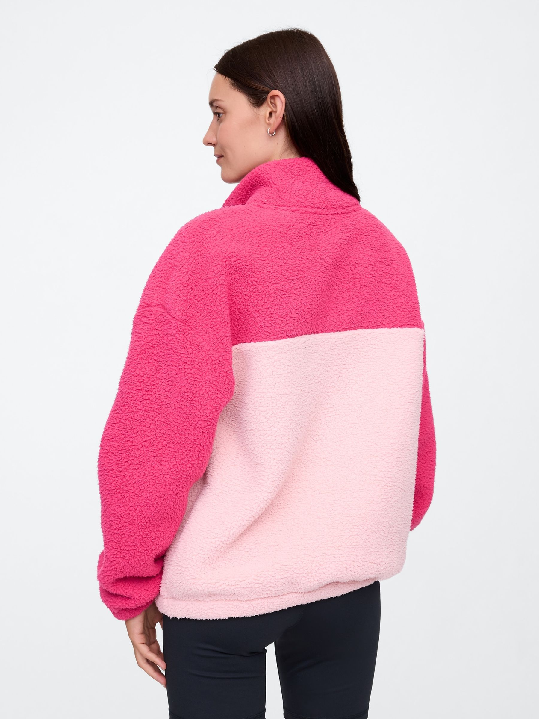 Pink Half Snap Sherpa Fleece - Image 2 of 4
