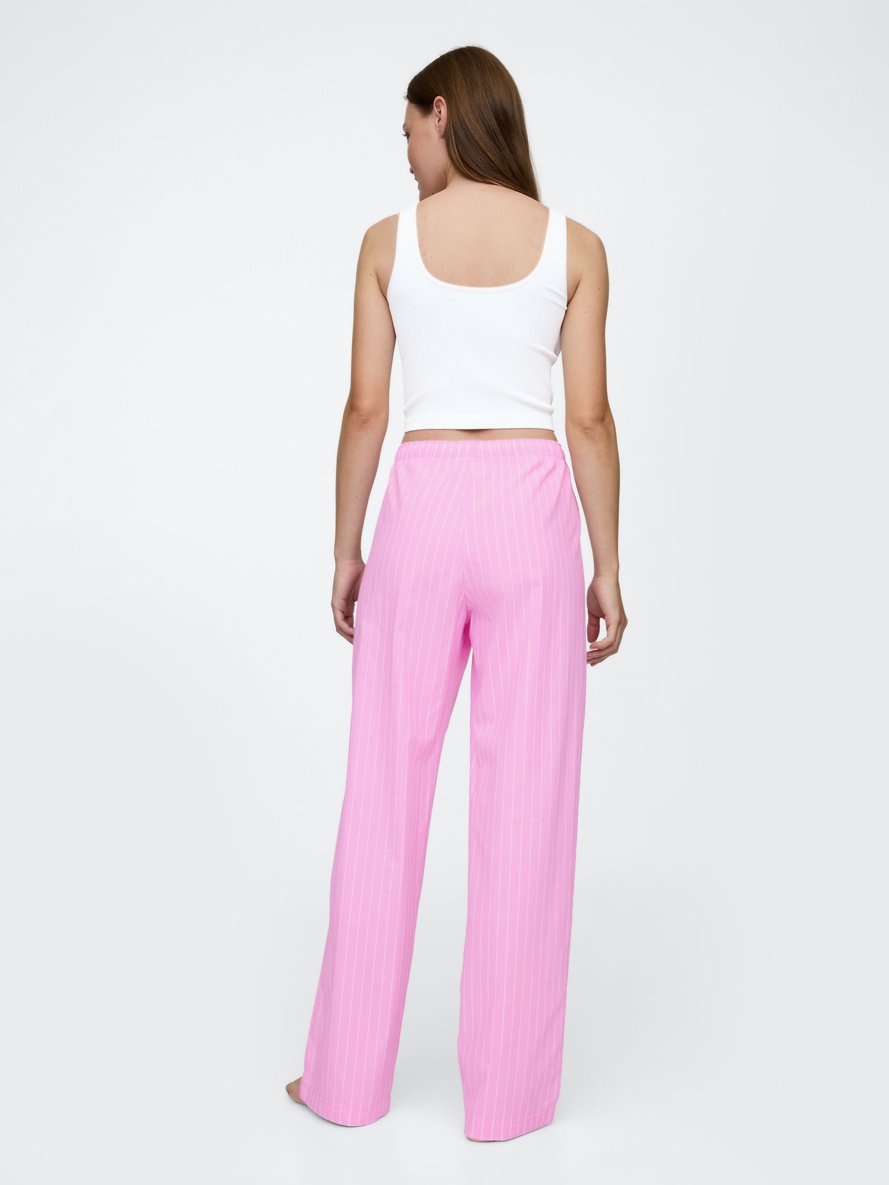 Pink Stripe Cotton Poplin Pyjama Bottoms - Image 2 of 4
