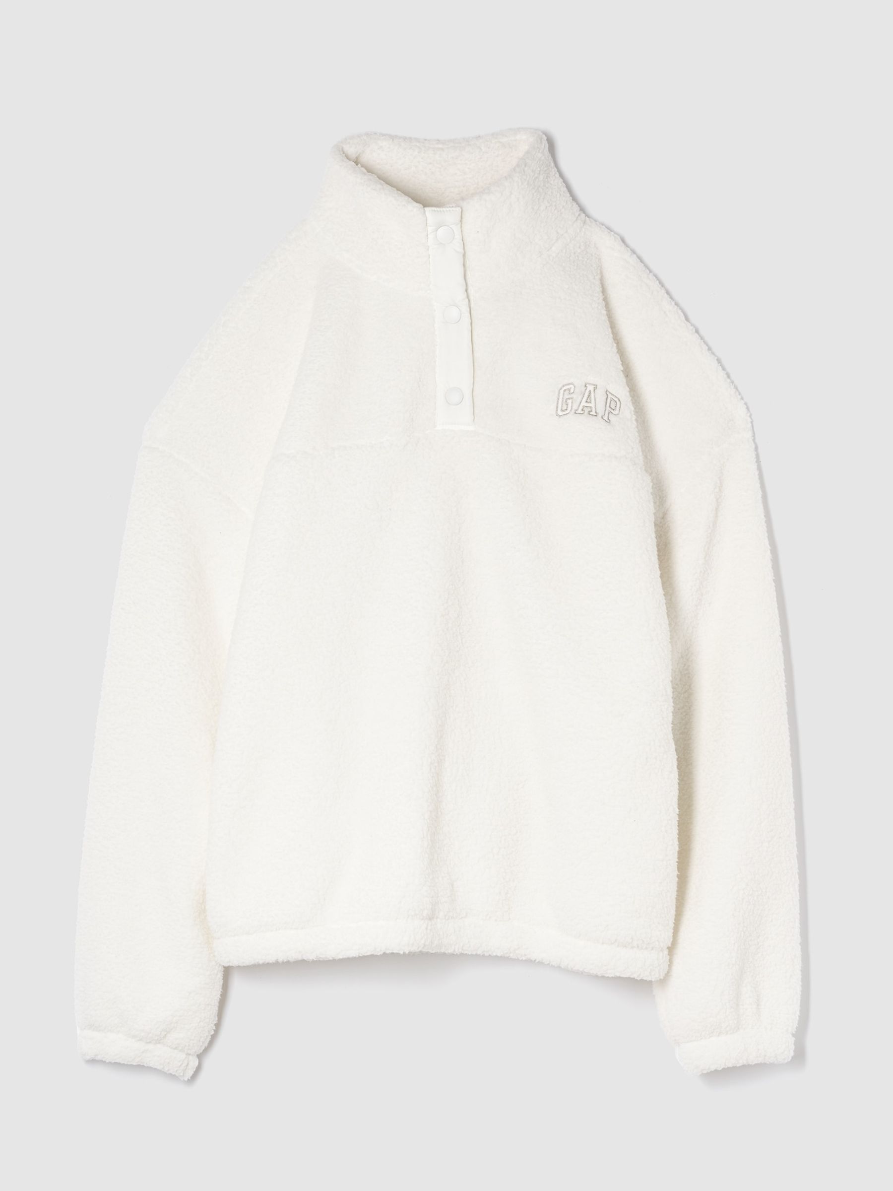 White Half Snap Sherpa Fleece - Image 1 of 3