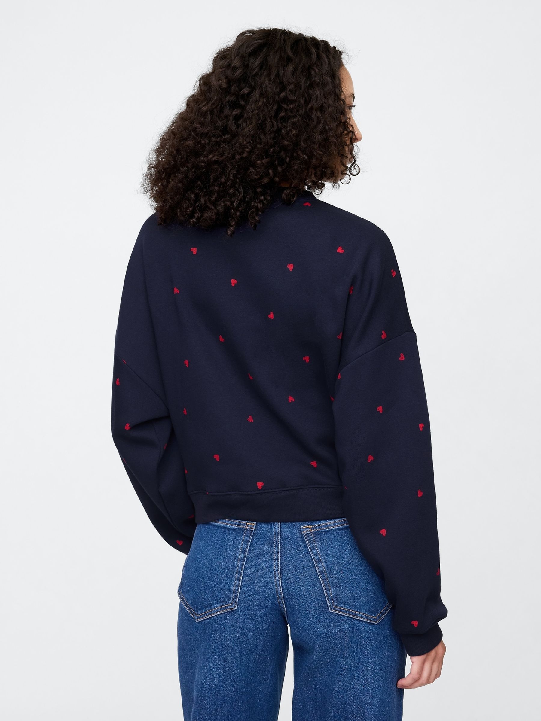 Blue Heart Logo Oversized Sweatshirt - Image 2 of 5