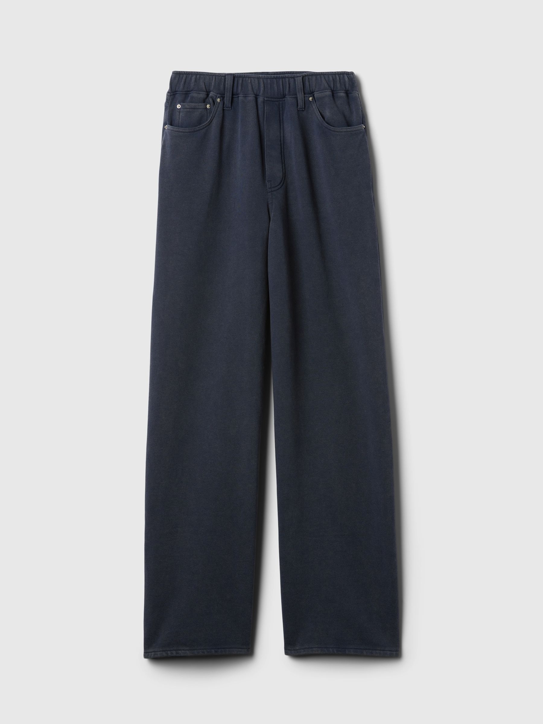 Black Baggy French Terry Jean Joggers - Image 5 of 5