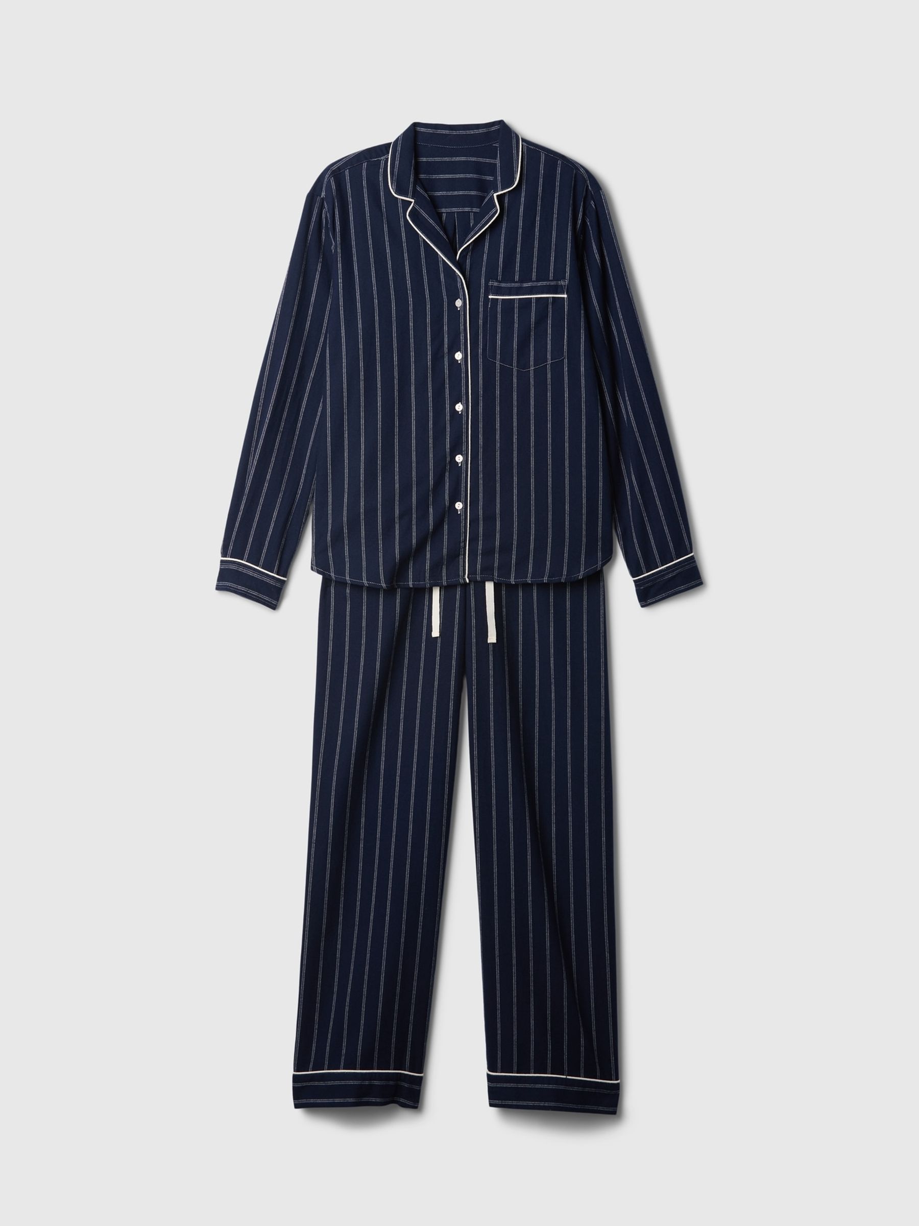 Navy Blue Stripe Long Sleeve Pyjamas - Image 3 of 3