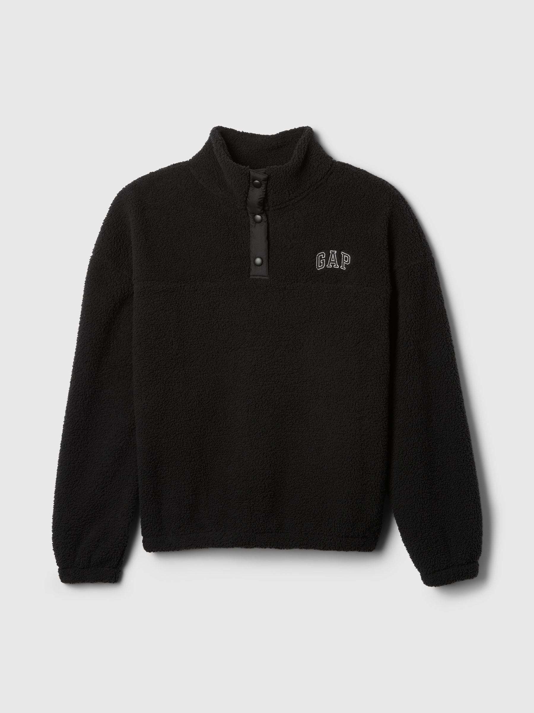 Black Half Snap Sherpa Fleece - Image 5 of 5