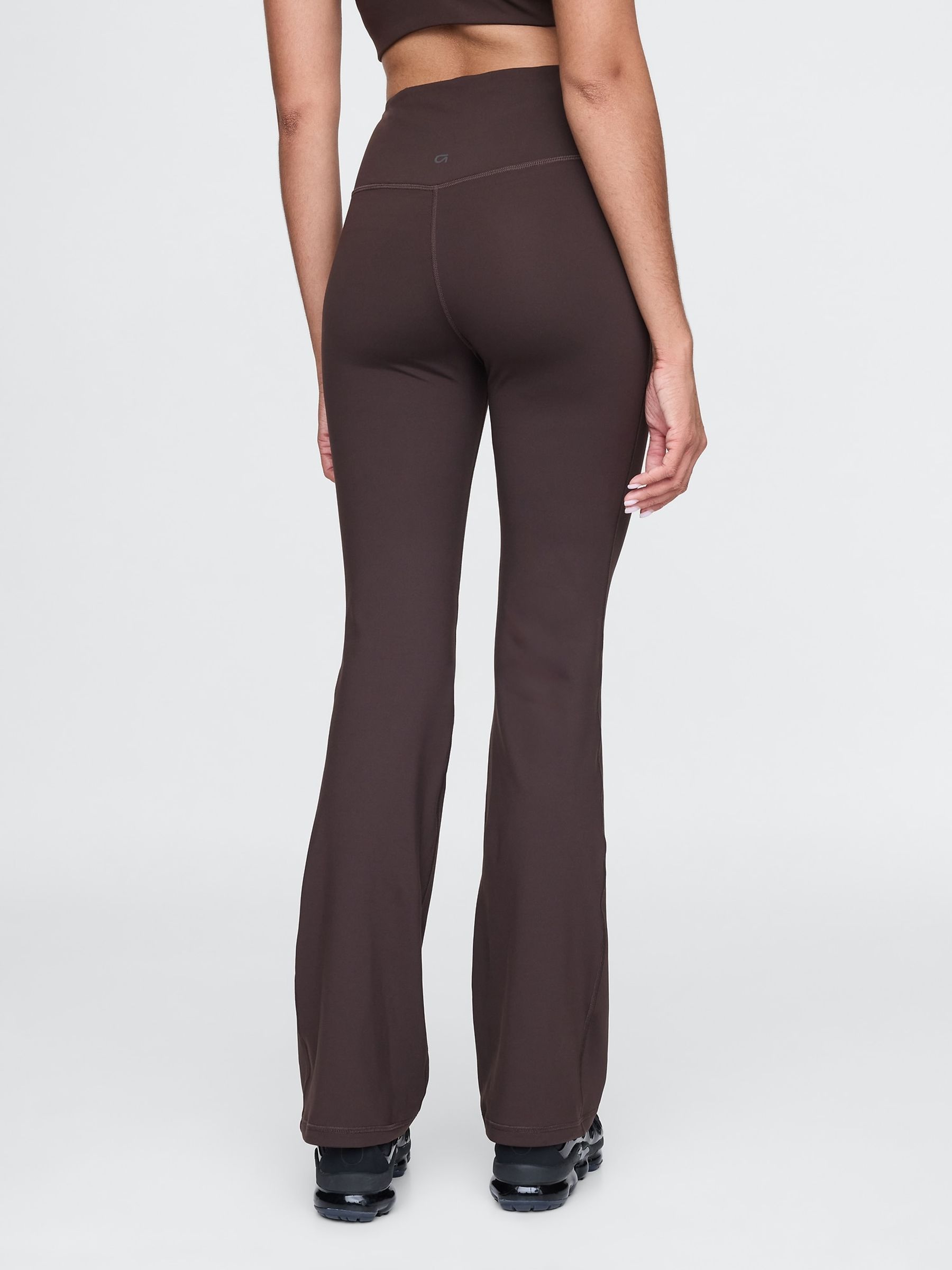 Brown High Waisted Power Stretch Yoga Leggings - Image 2 of 4