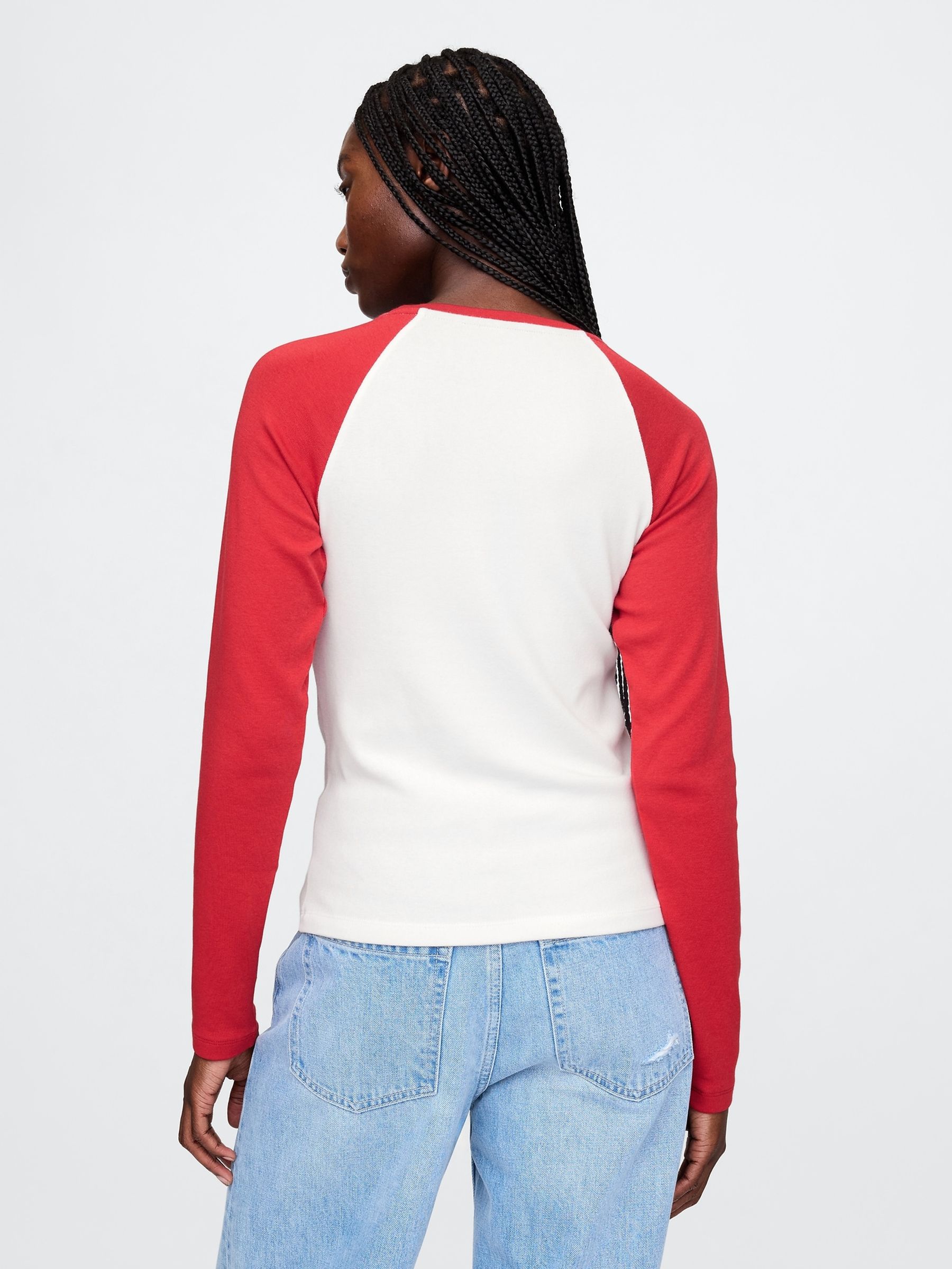 Red Minnie Mouse Disney Raglan Long Sleeve T-Shirt - Image 2 of 5