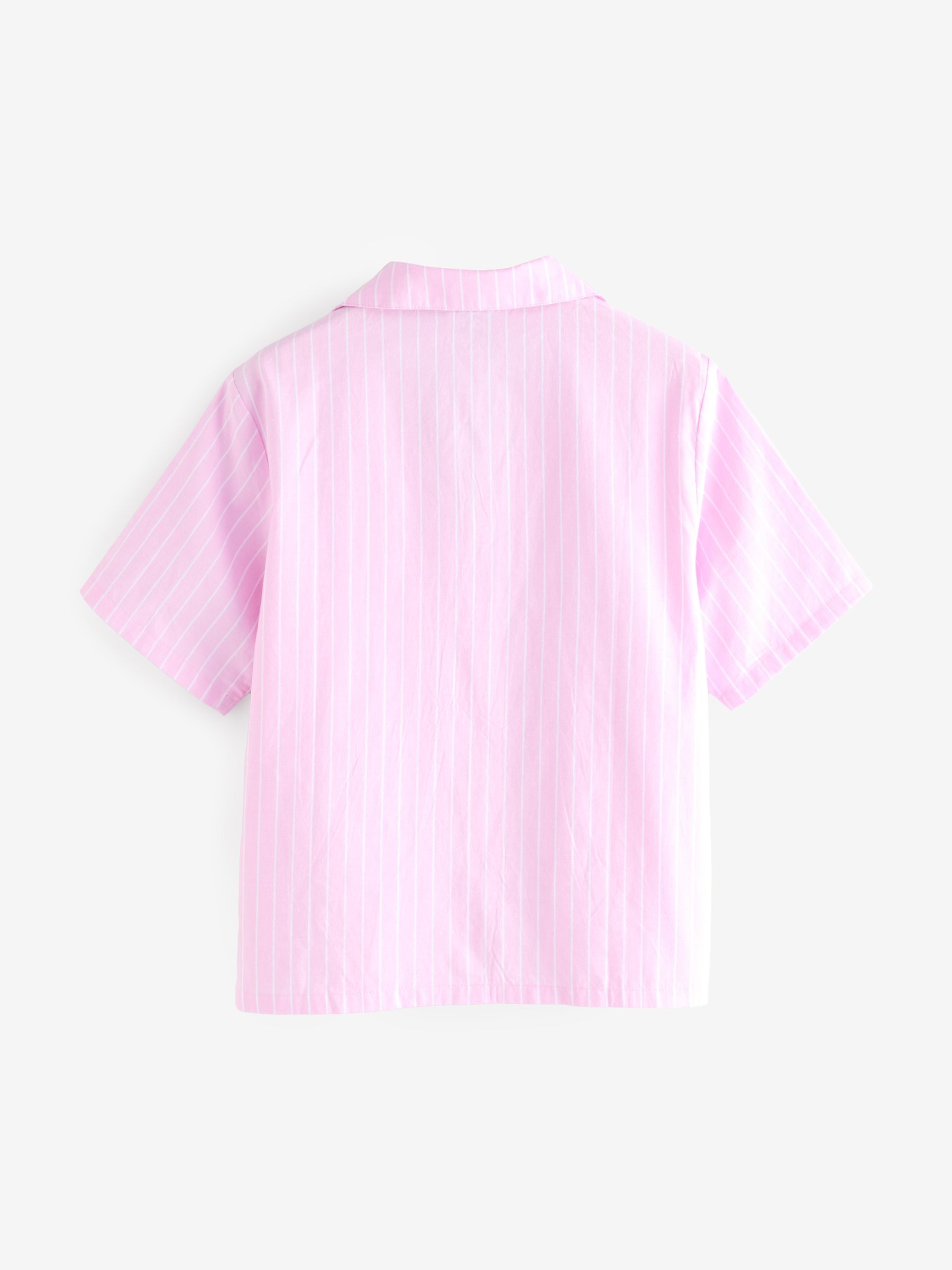 Pink Stripe Cotton Short Sleeve Pyjama Top - Image 2 of 4