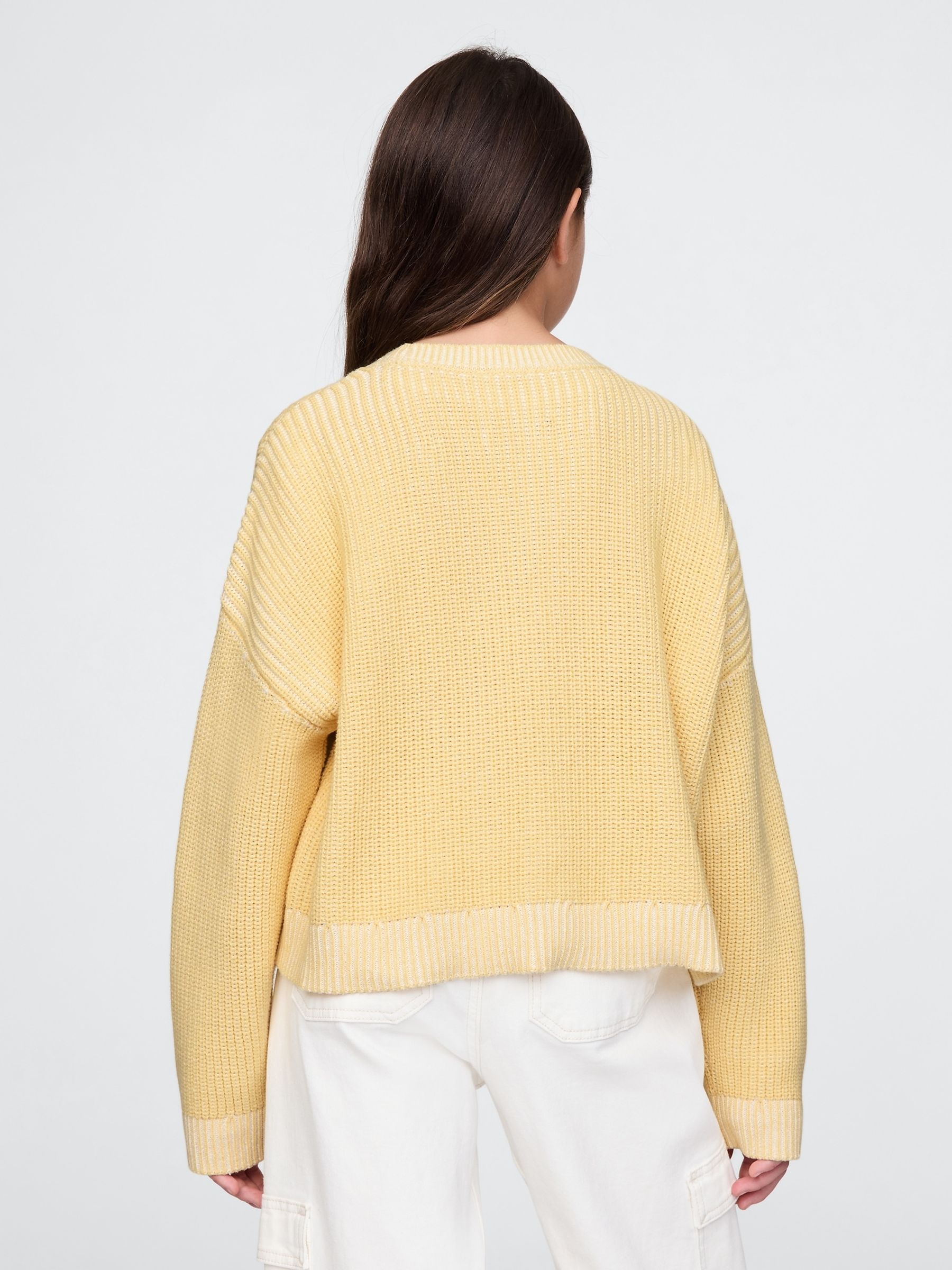 Yellow Boxy Crew Neck Jumper (4-13yrs) - Image 2 of 5