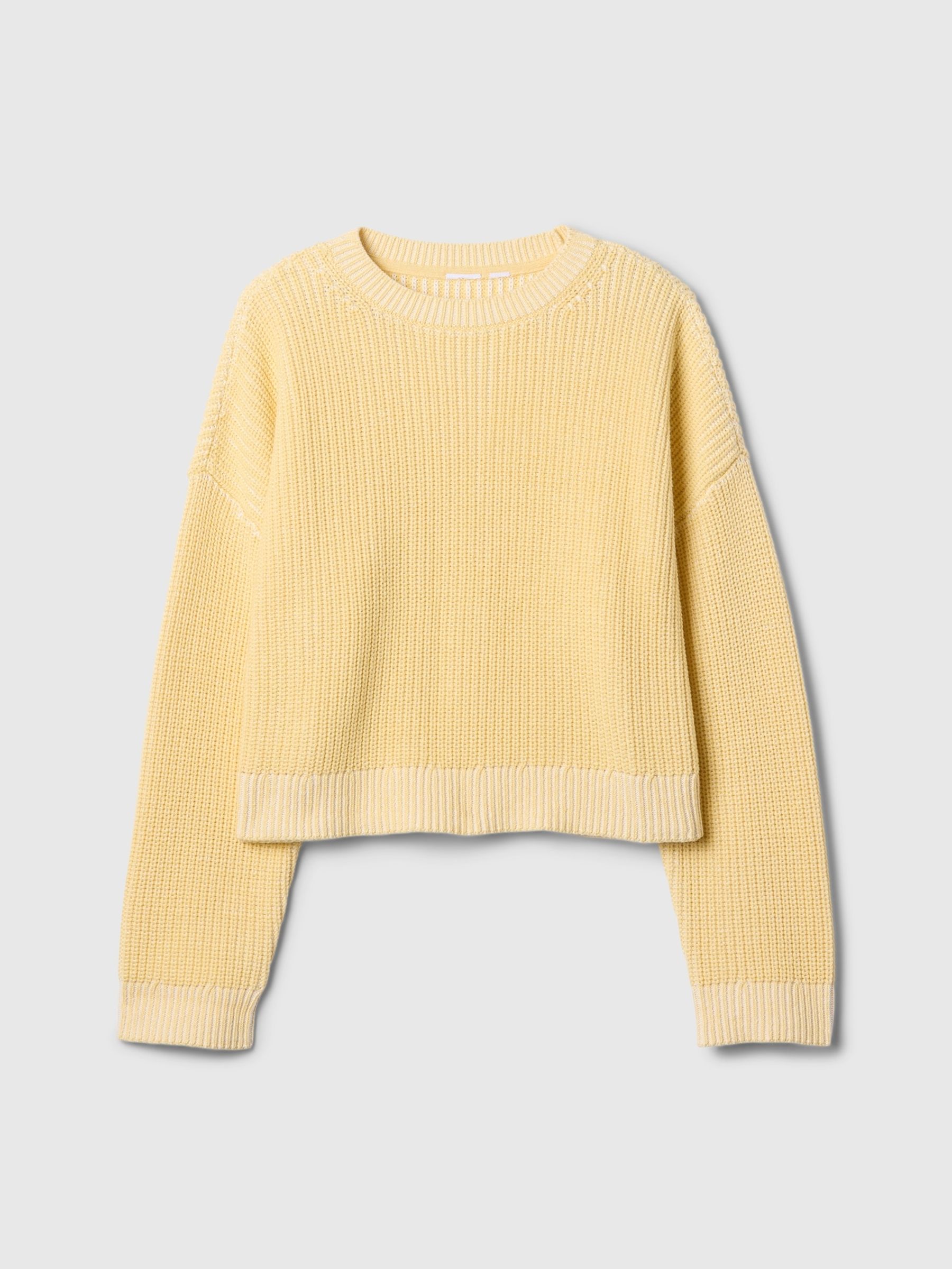 Yellow Boxy Crew Neck Jumper (4-13yrs) - Image 4 of 5