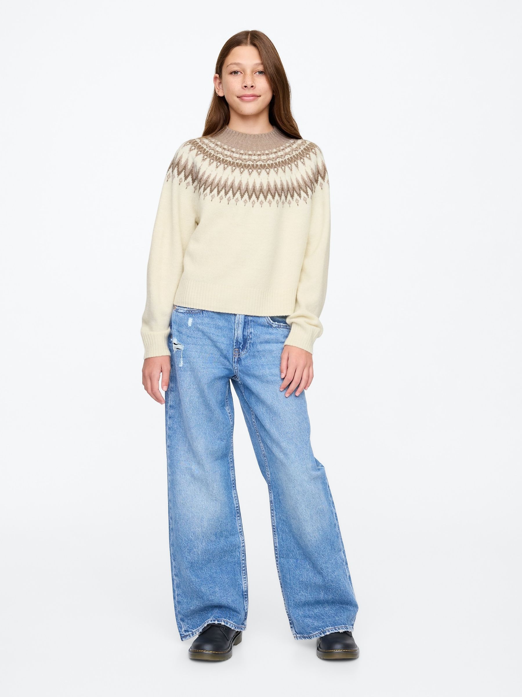 Cream Fair Isle Jumper (4-13yrs) - Image 3 of 5