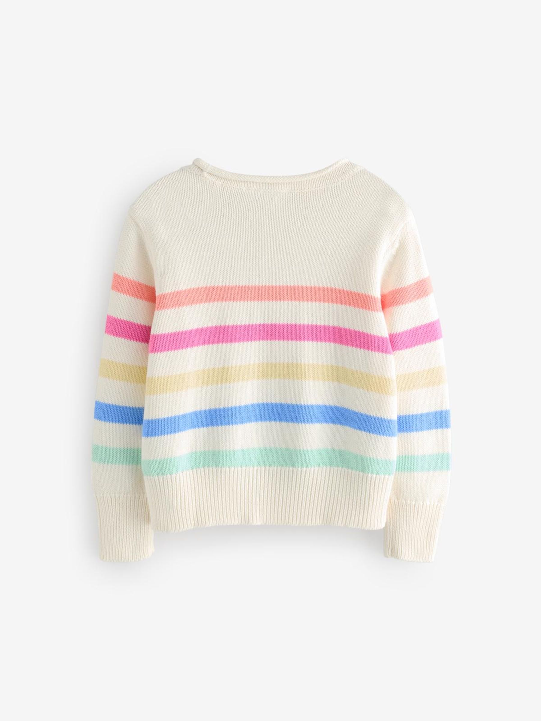 Cream Stripe Knit Jumper (4-13yrs) - Image 2 of 4