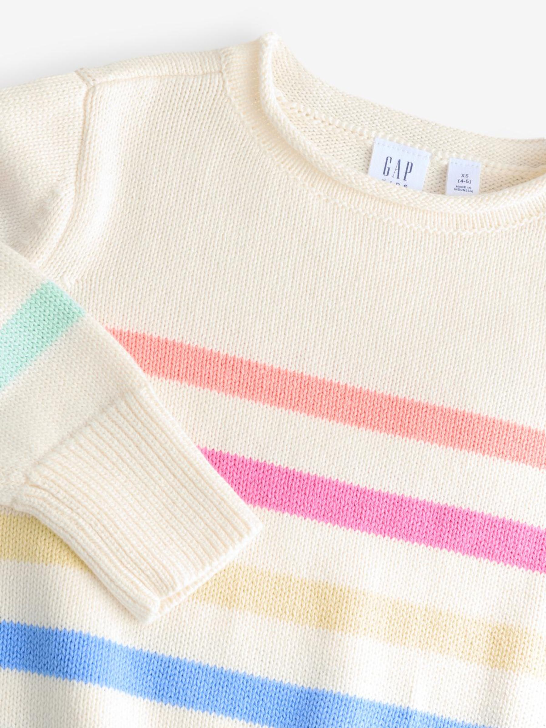 Cream Stripe Knit Jumper (4-13yrs) - Image 3 of 4