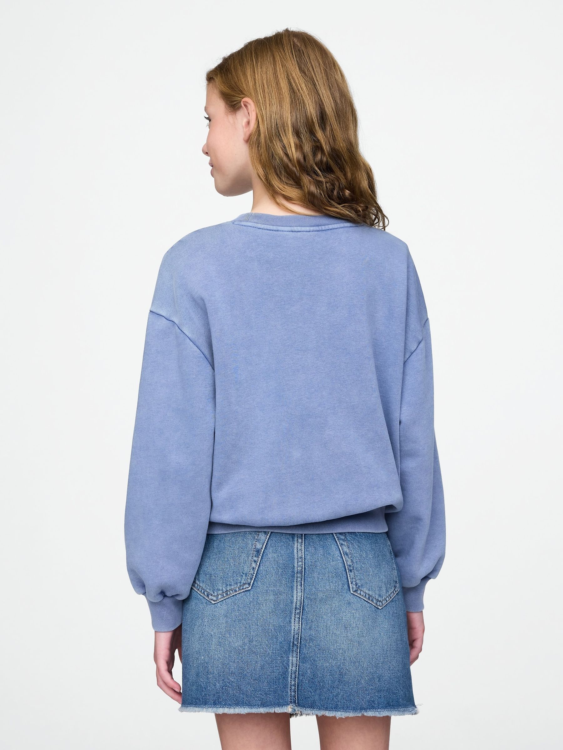 Blue Butterfly Vintage Soft Dolman Sweatshirt (4-13yrs) - Image 2 of 5