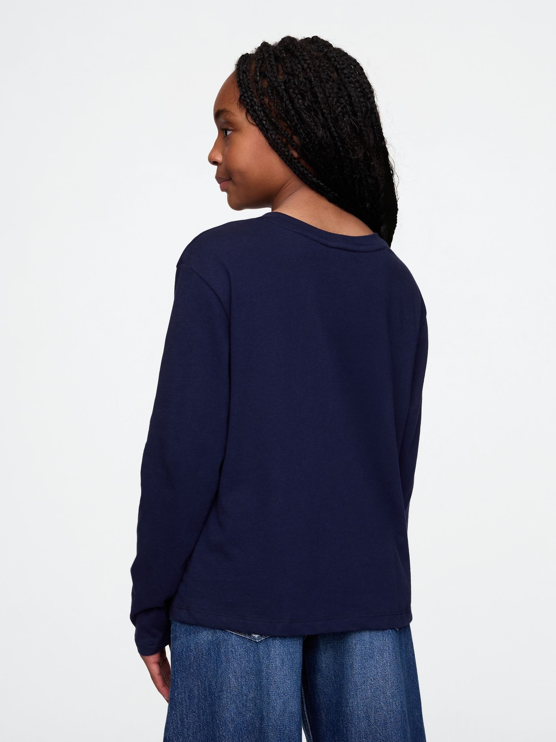 Navy Blue Heart Graphic T-Shirt (4-13yrs) - Image 2 of 4