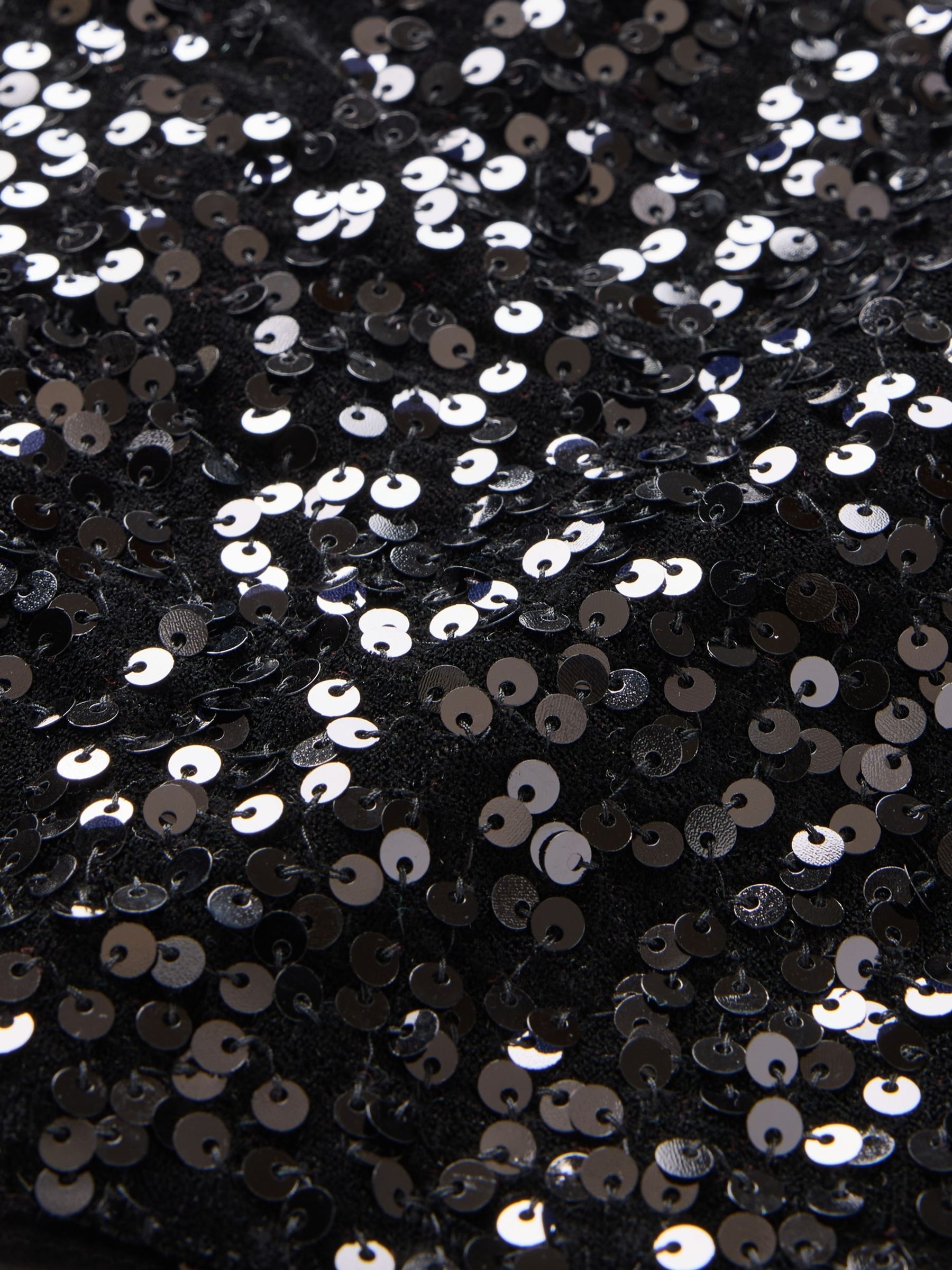 Black Sequin Velvet Mini Skirt (5-13yrs) - Image 4 of 4