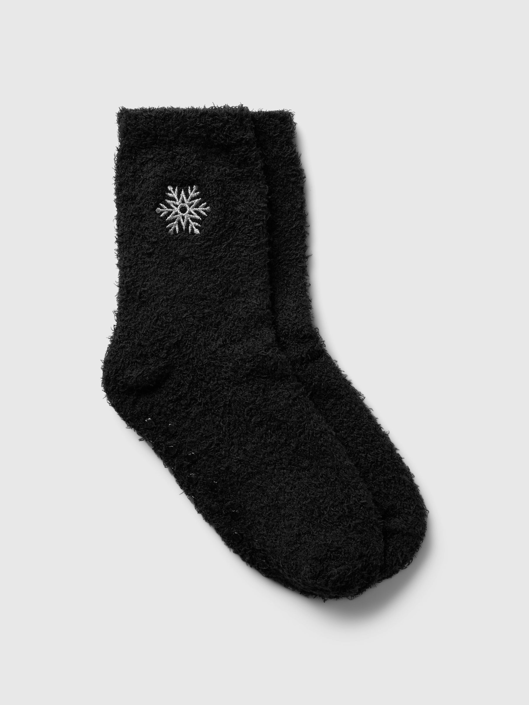 Black Snowflake Cosy Socks - Image 1 of 2