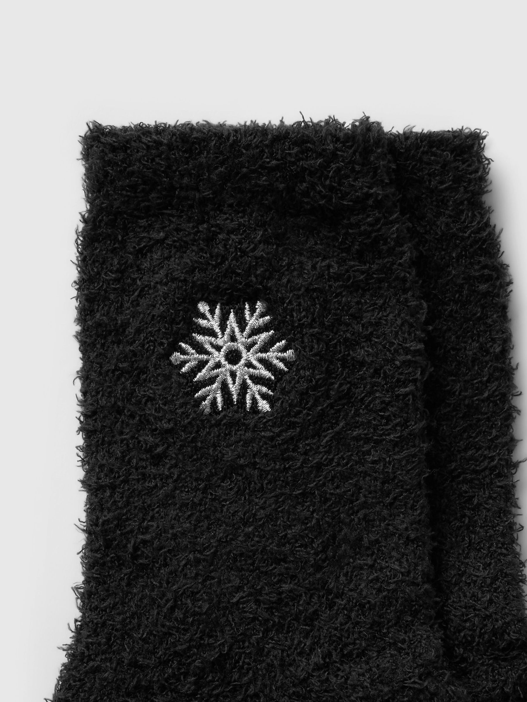 Black Snowflake Cosy Socks - Image 2 of 2