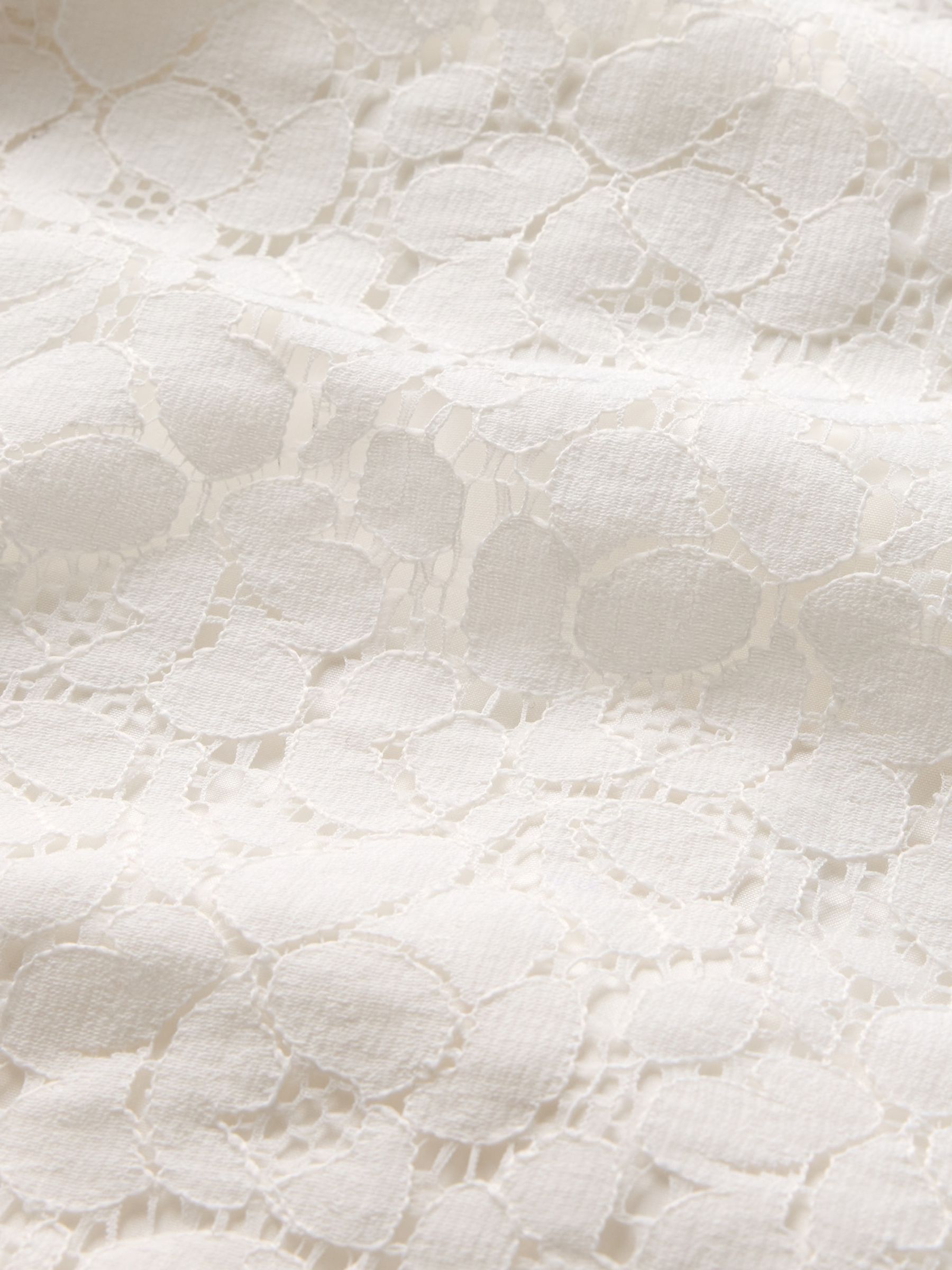 Cream Ruffle Lace Top - Image 5 of 5