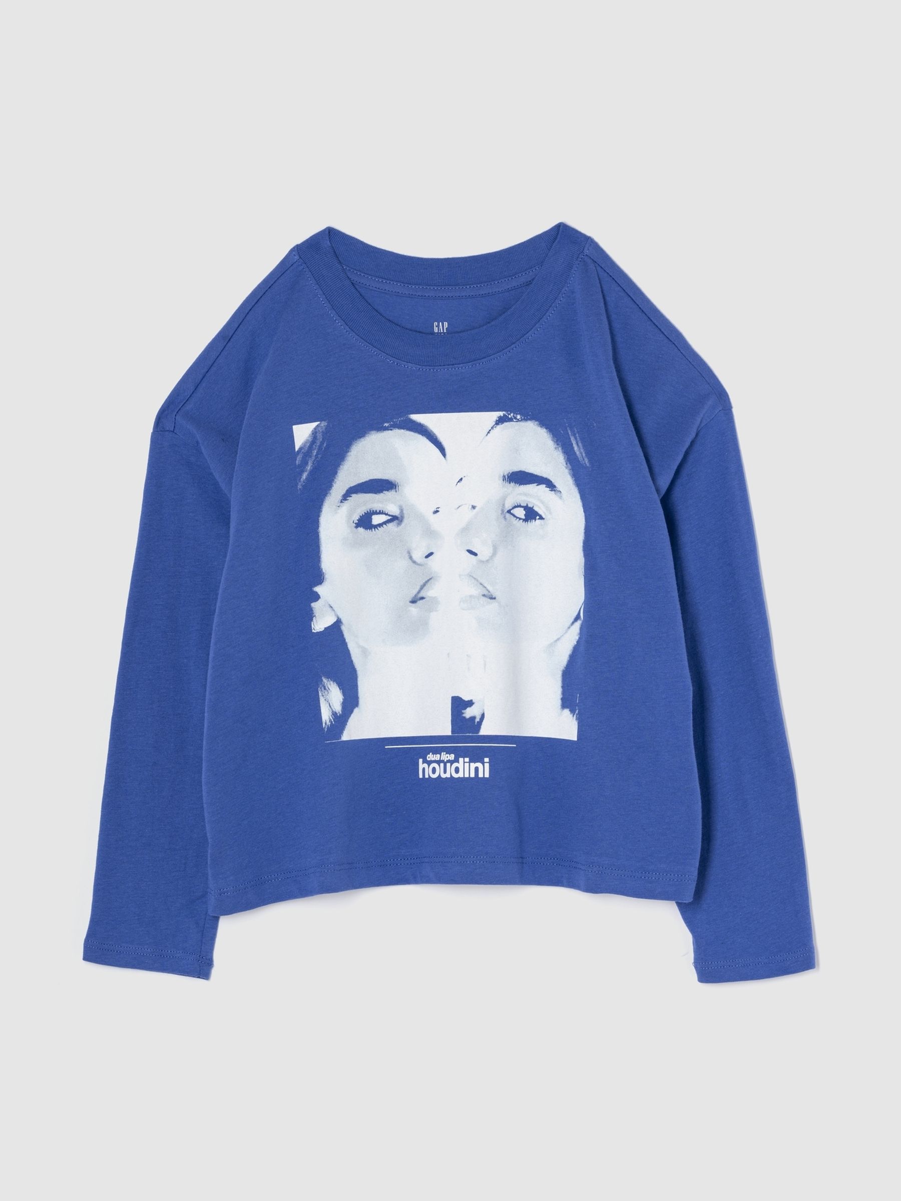 Blue Dua Lipa Oversized Boxy T-Shirt (4-13yrs) - Image 1 of 3