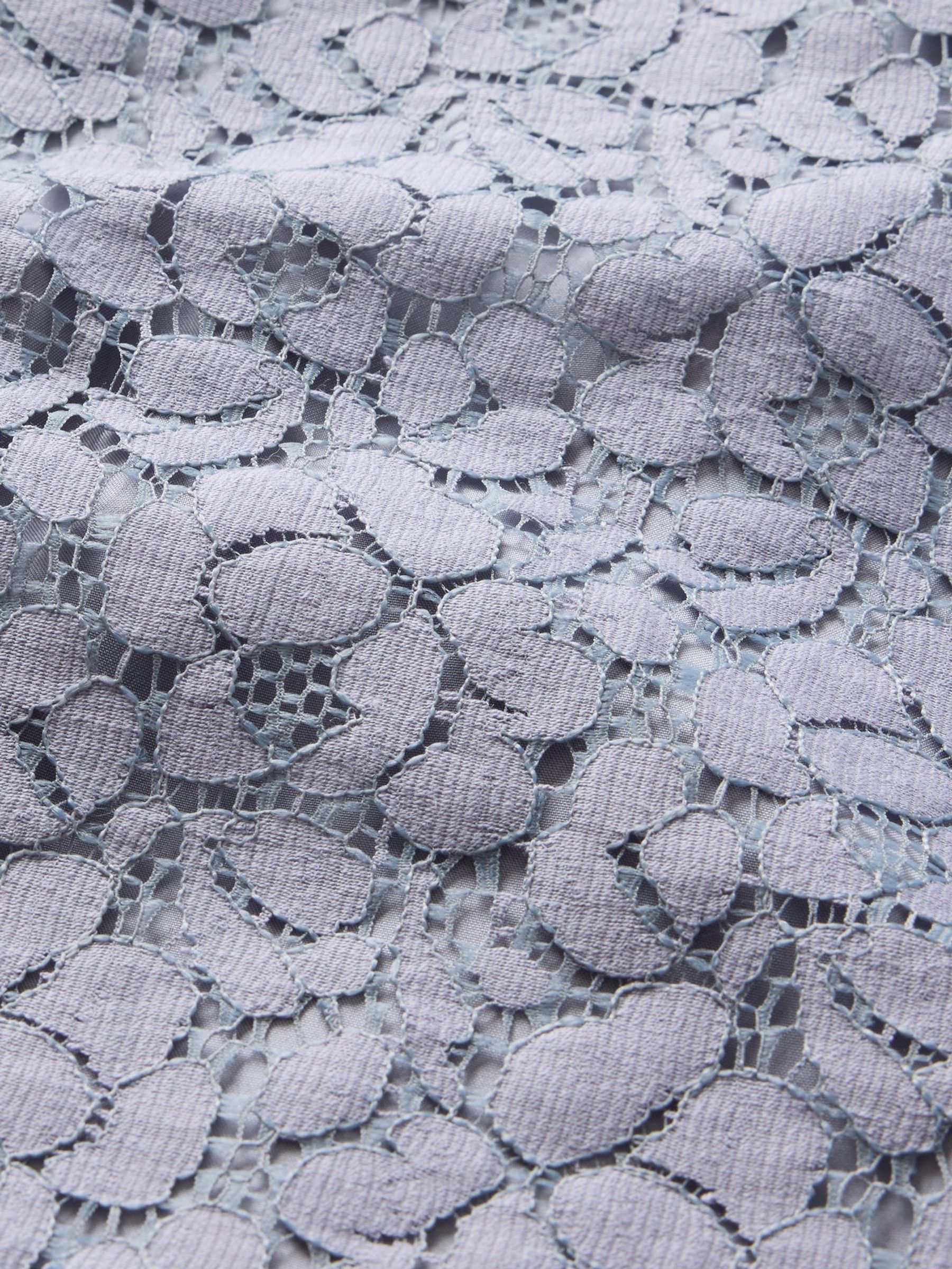 Blue Ruffle Lace Top - Image 5 of 5