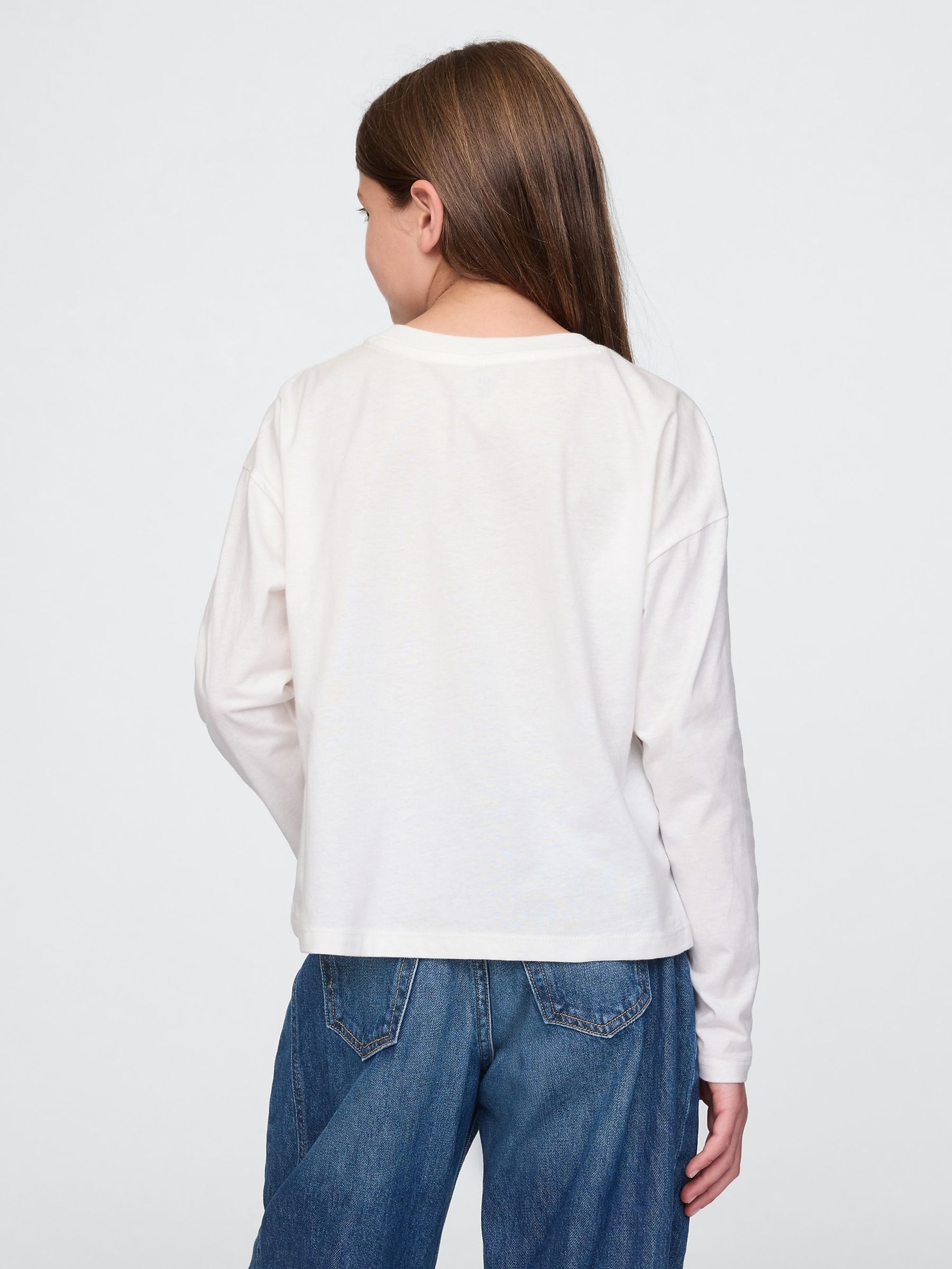 White Selena Gomez Oversized Boxy T-Shirt (4-13yrs) - Image 2 of 5