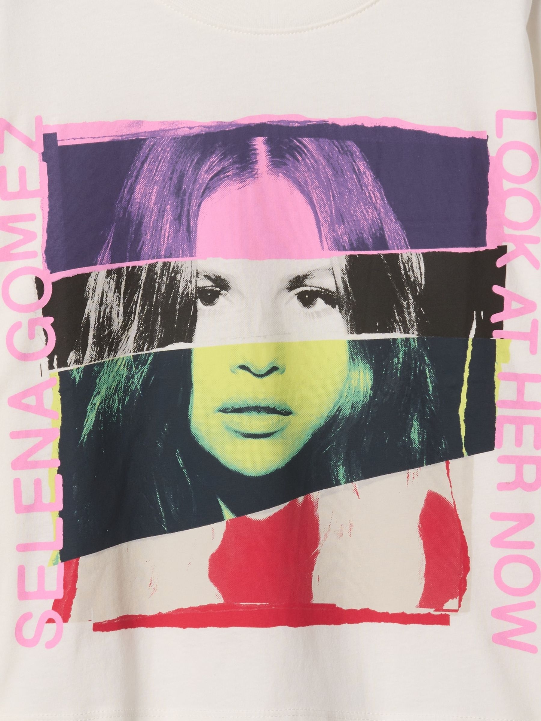 White Selena Gomez Oversized Boxy T-Shirt (4-13yrs) - Image 5 of 5
