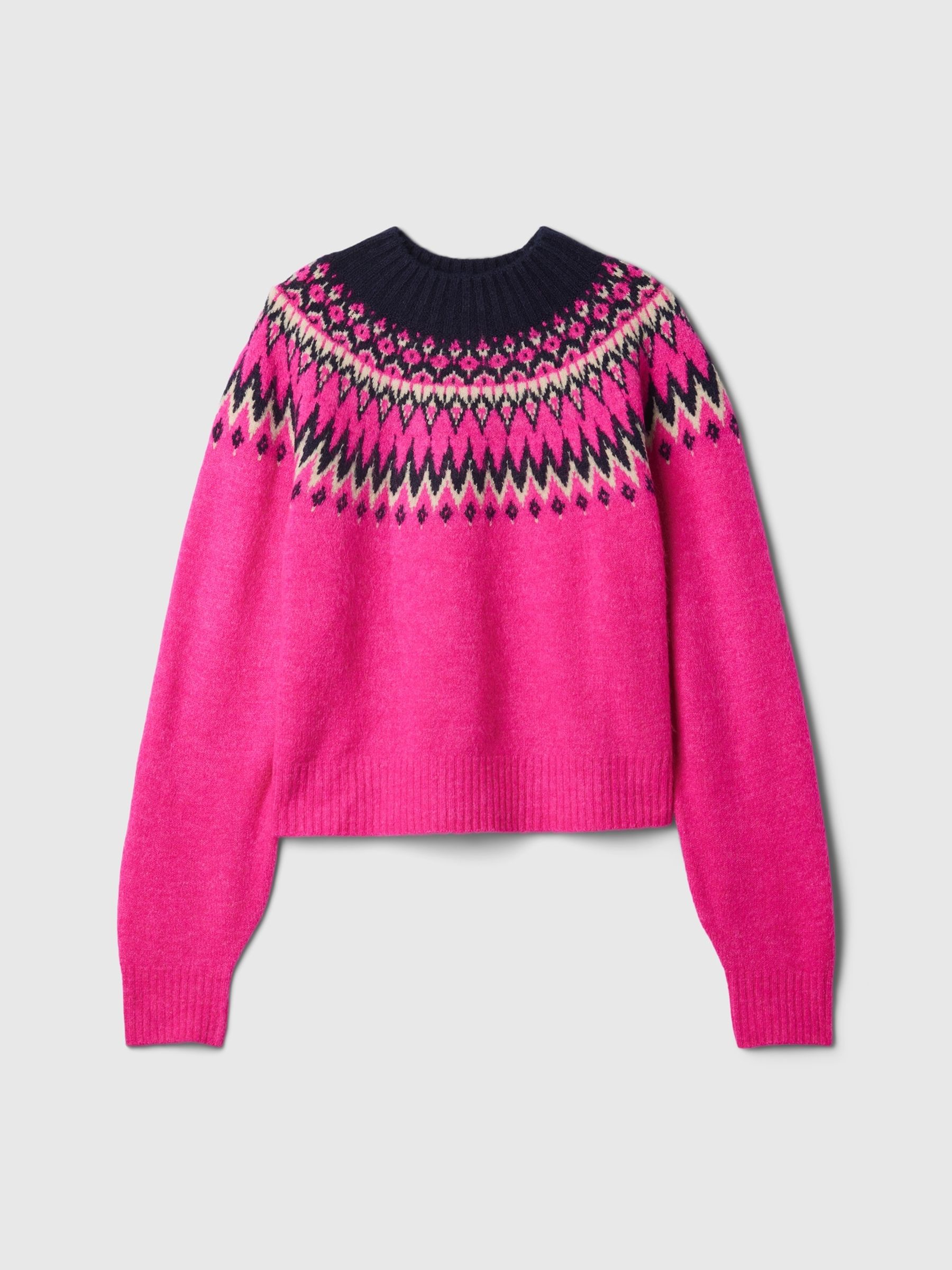 Pink Fair Isle Jumper (4-13yrs) - Image 4 of 5