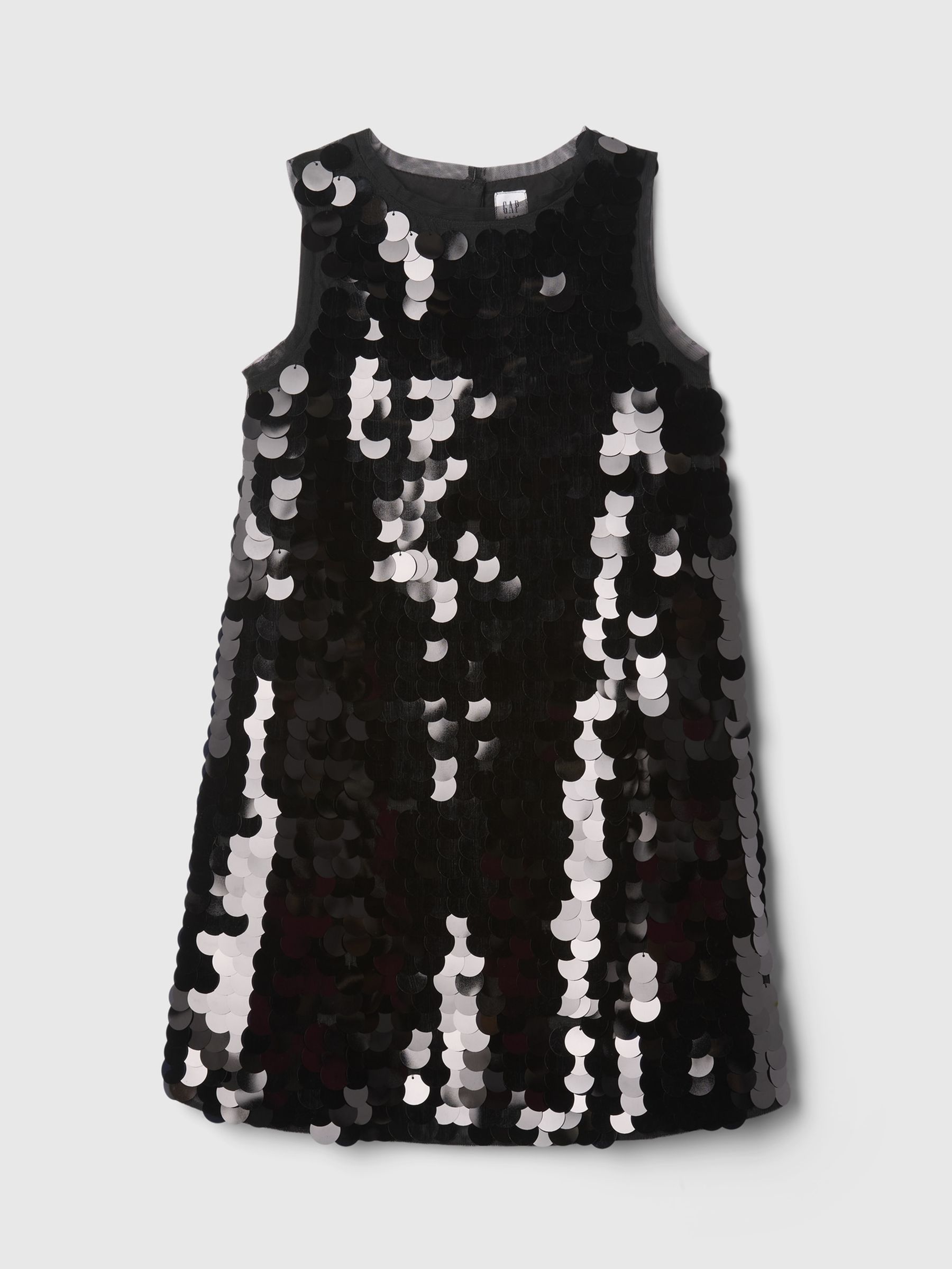 Silver Sequin Shift Dress (4-13yrs) - Image 3 of 4