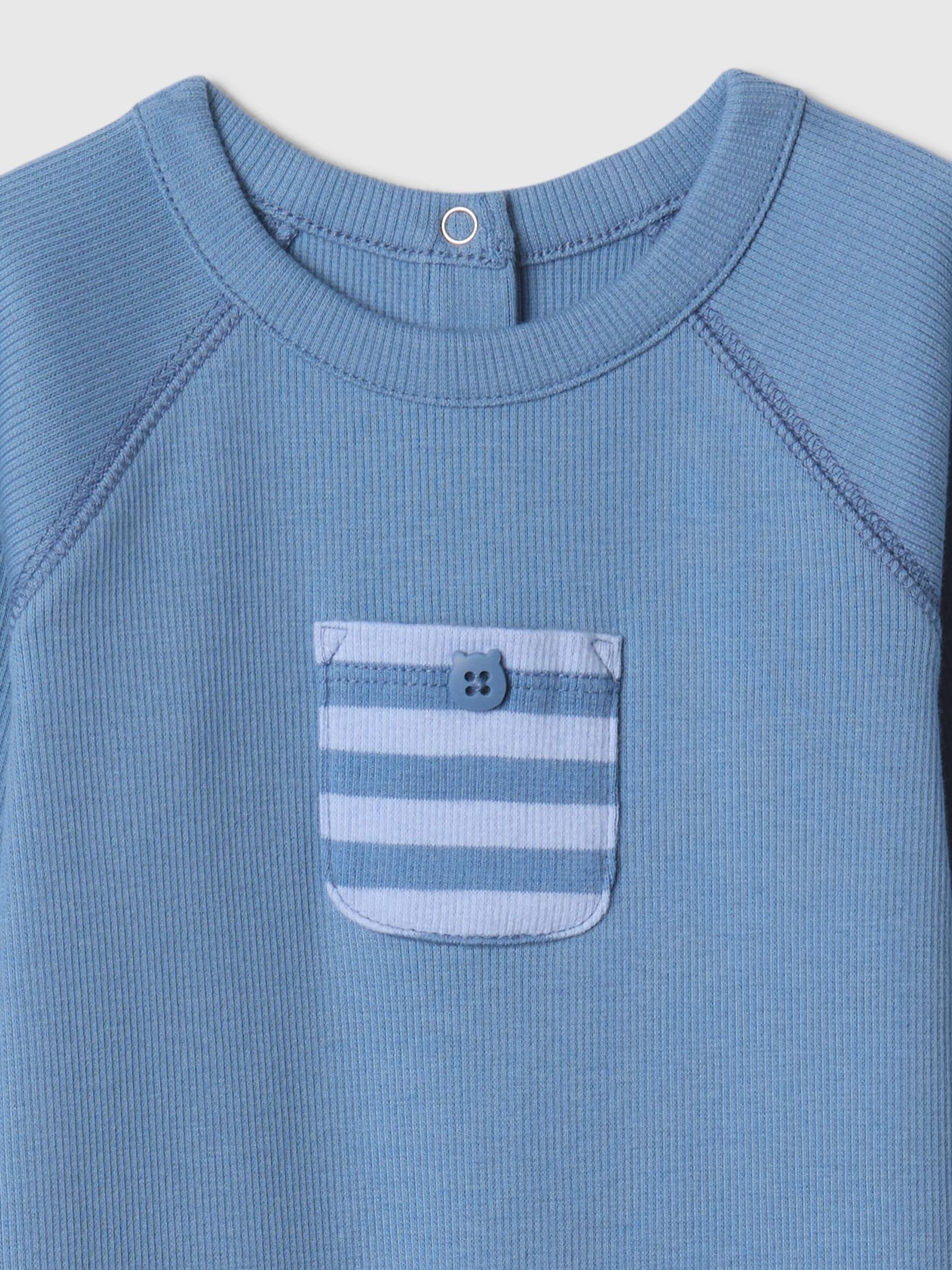 Blue Pocket One-Piece (Newborn-24mths) - Image 3 of 3