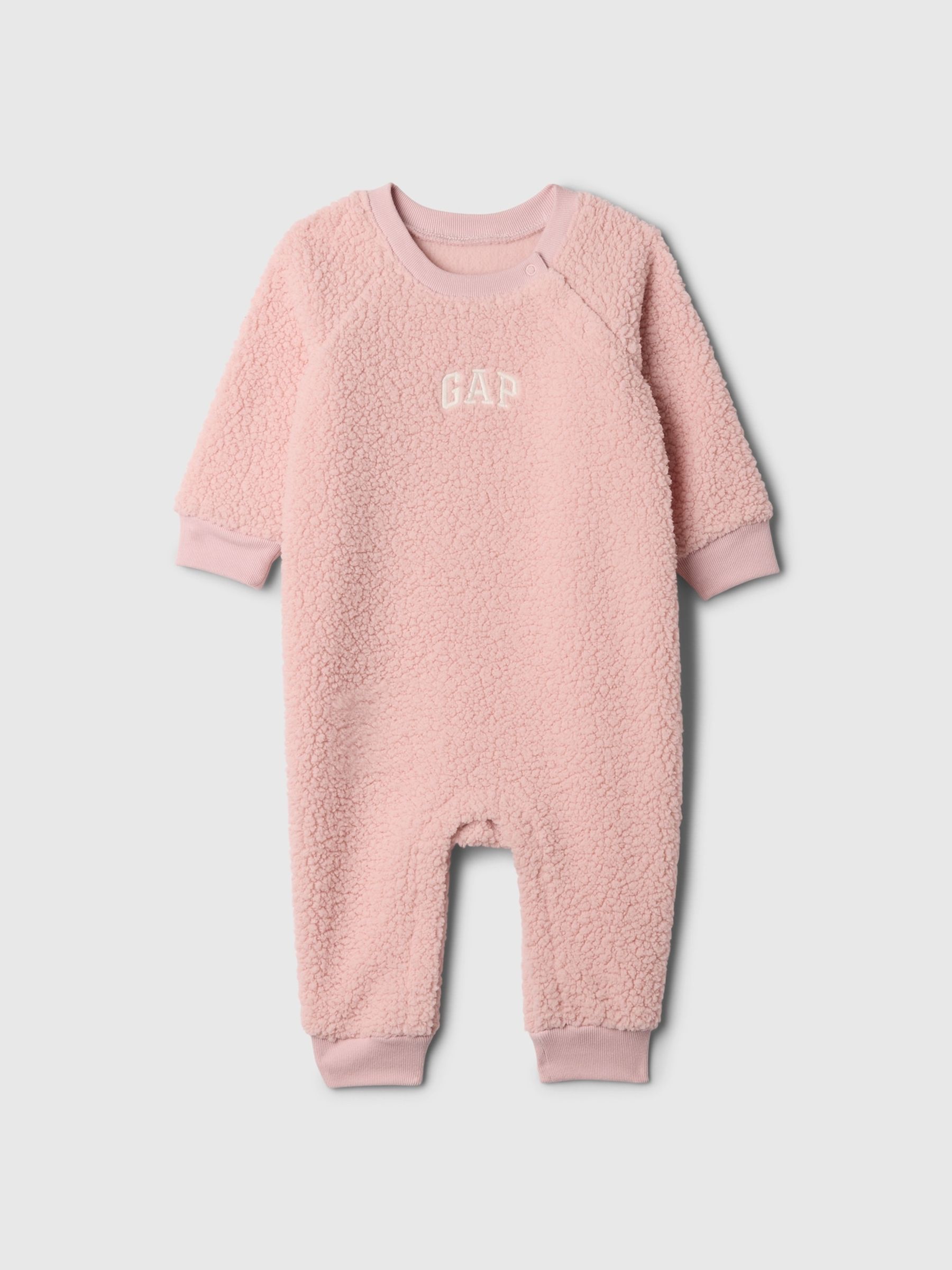 Pink Logo Sherpa One-Piece (Newborn-24mths) - Image 1 of 2