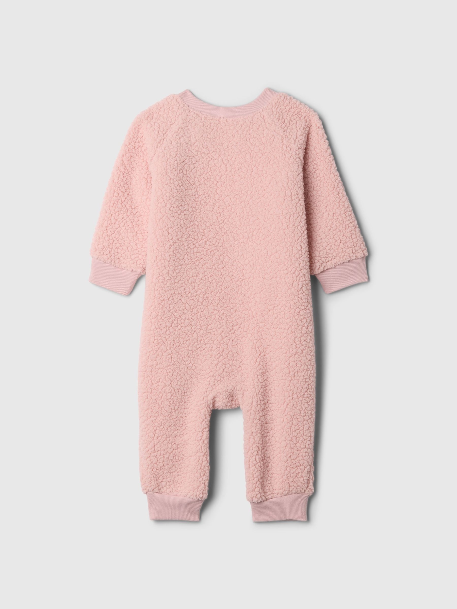 Pink Logo Sherpa One-Piece (Newborn-24mths) - Image 2 of 2