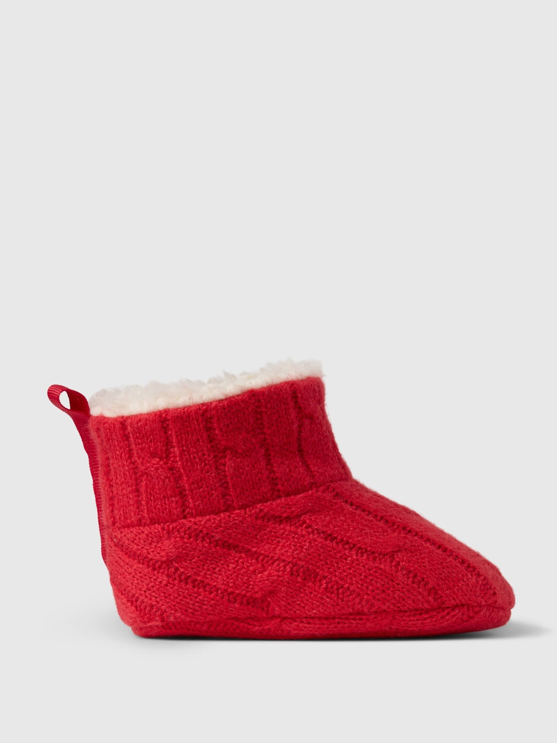 Red CashSoft Cosy Knit Booties (Newborn-12mths) - Image 2 of 5