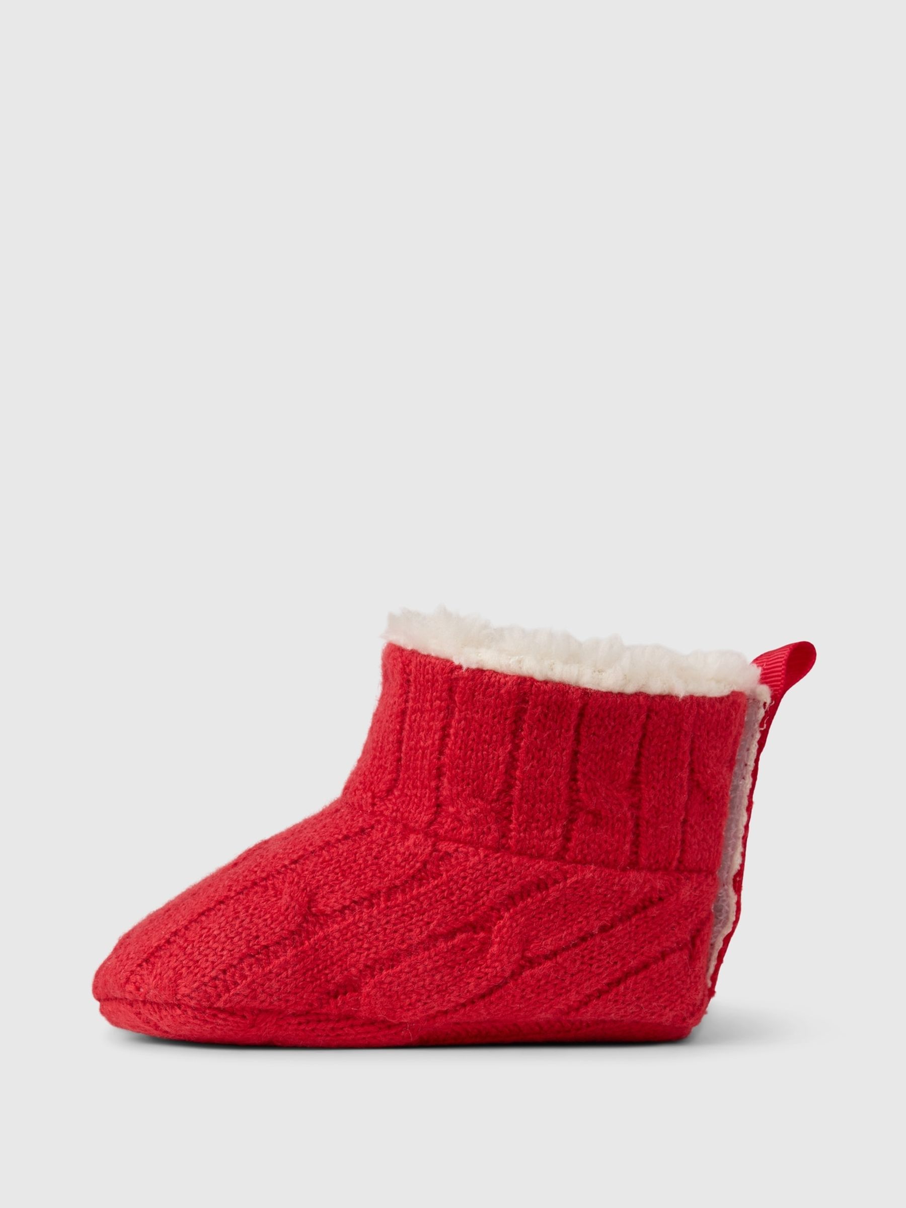 Red CashSoft Cosy Knit Booties (Newborn-12mths) - Image 3 of 5