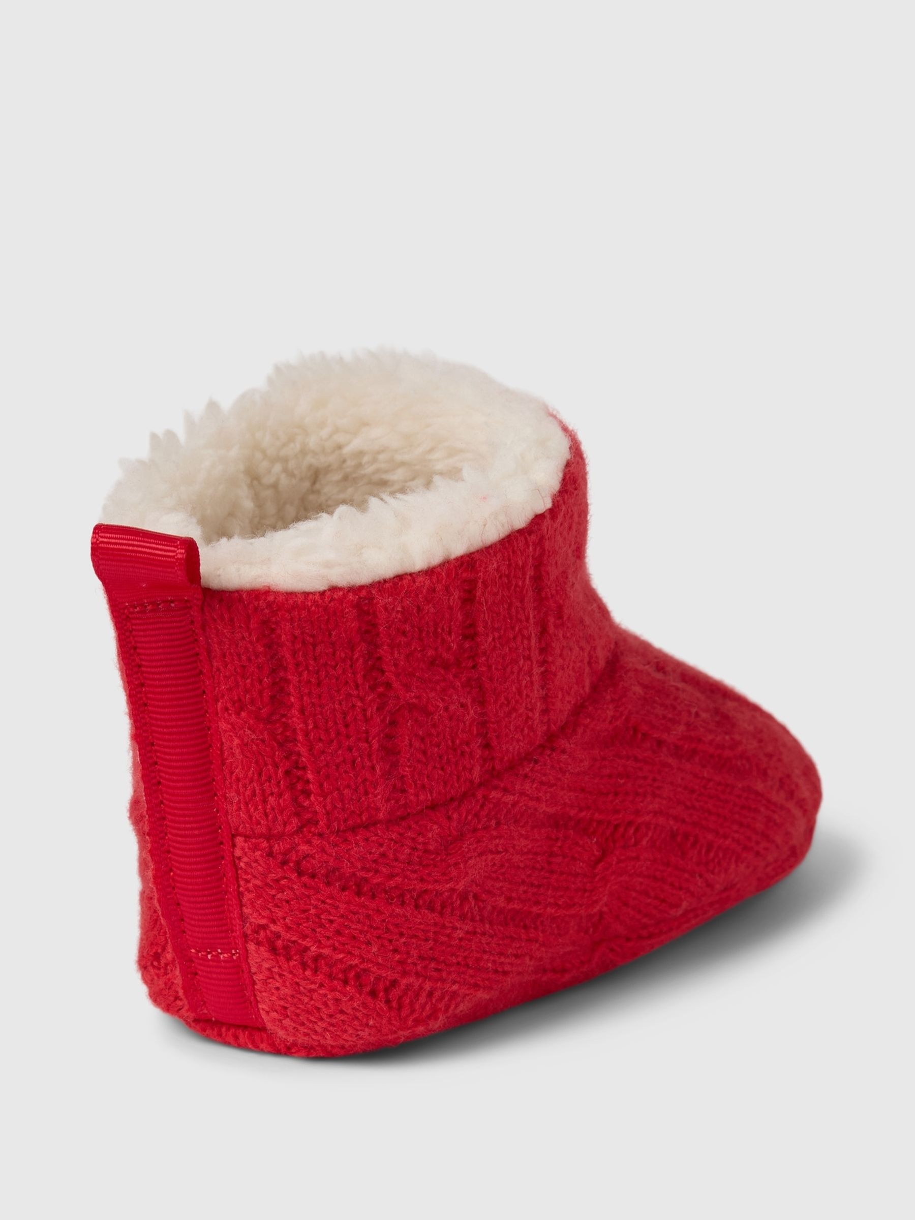 Red CashSoft Cosy Knit Booties (Newborn-12mths) - Image 4 of 5