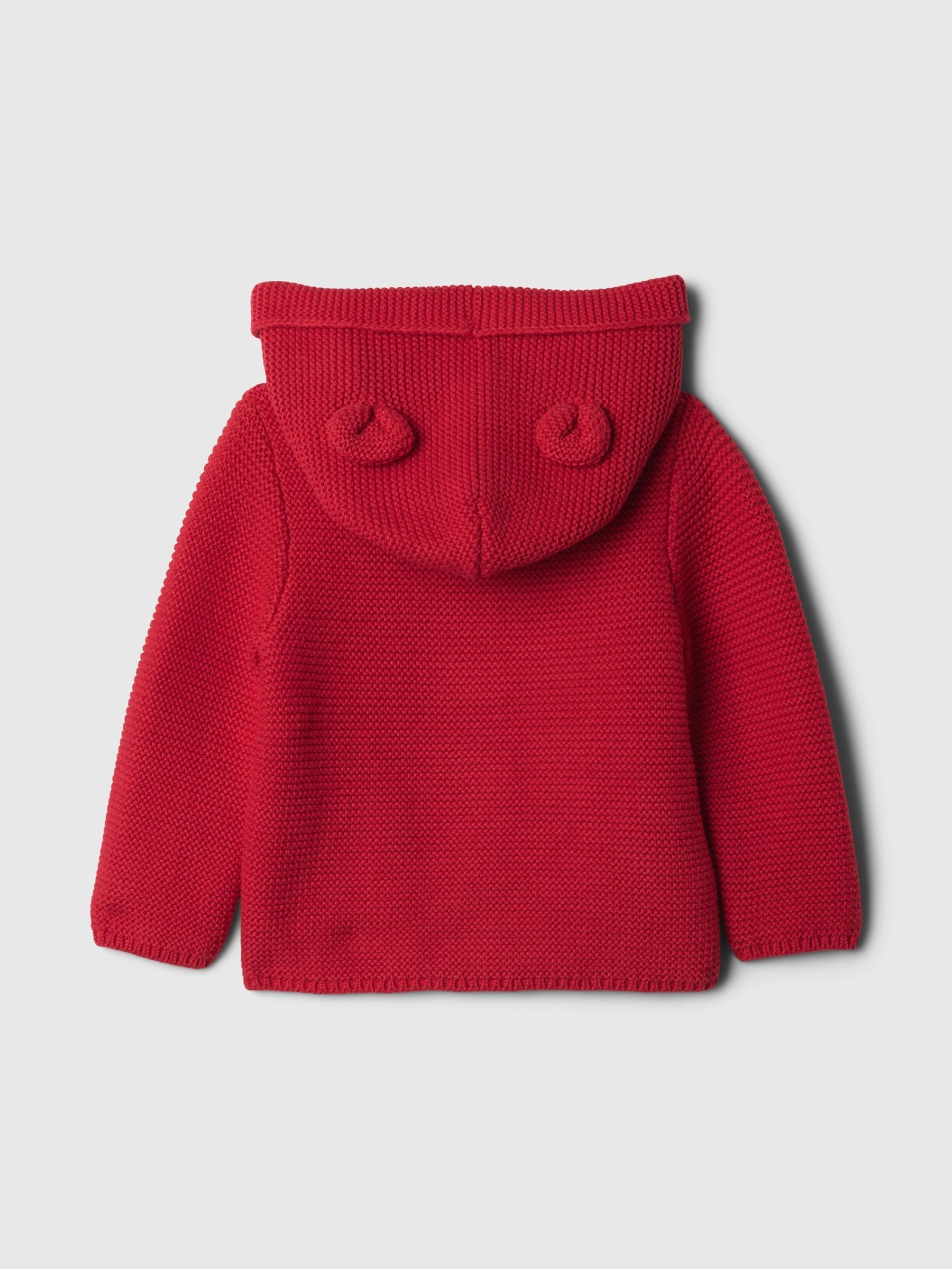 Red Knitted Brannan Bear Cardigan (Newborn-24mths) - Image 2 of 3