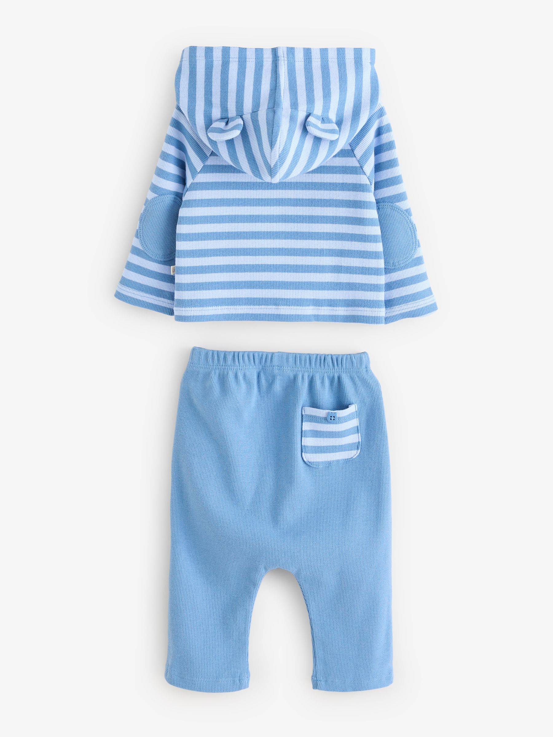 Blue Knit Hoodie  Bottoms Set (Newborn-24mths) - Image 2 of 6