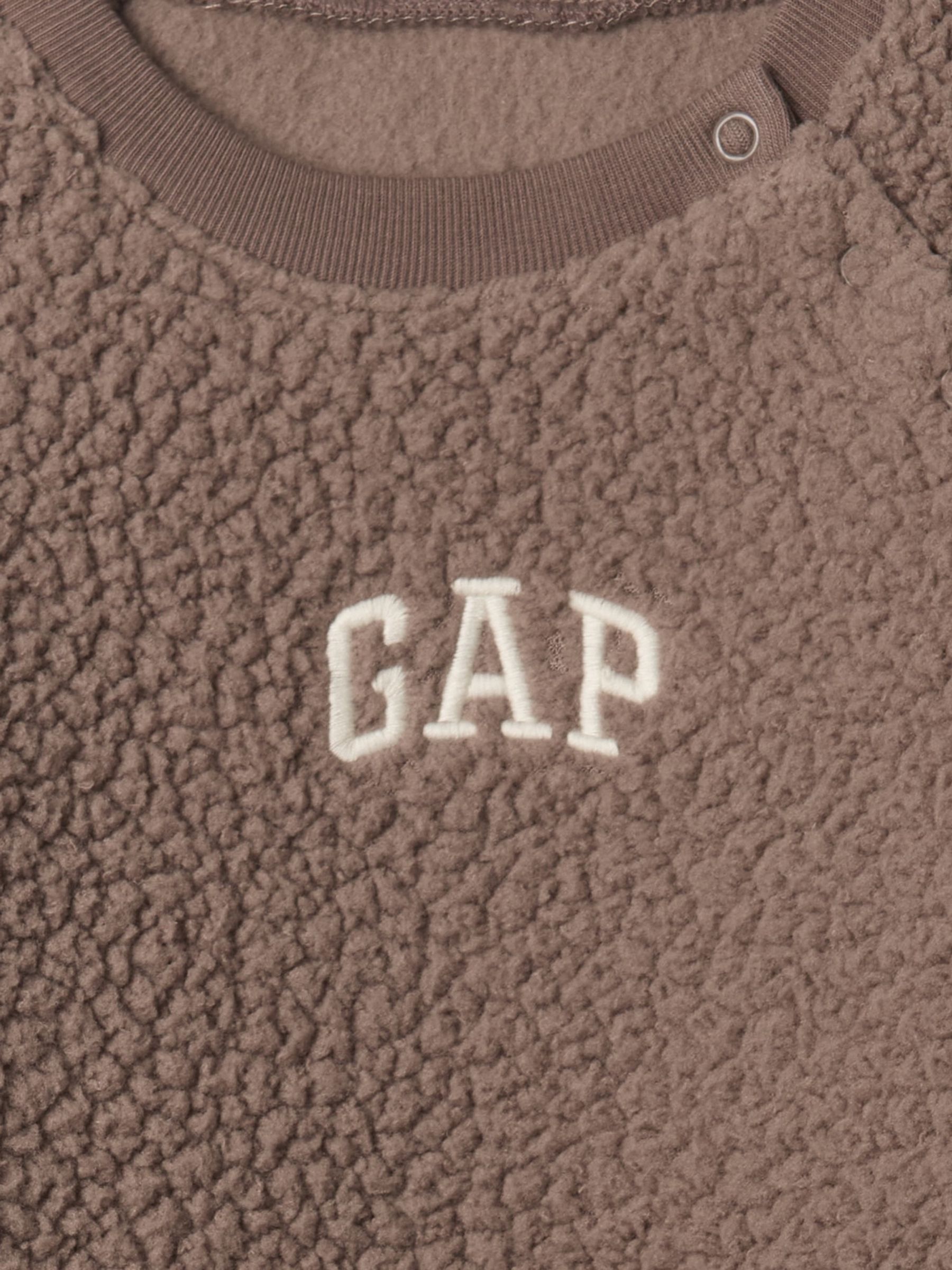 Brown Logo Sherpa One-Piece (Newborn-24mths) - Image 3 of 3