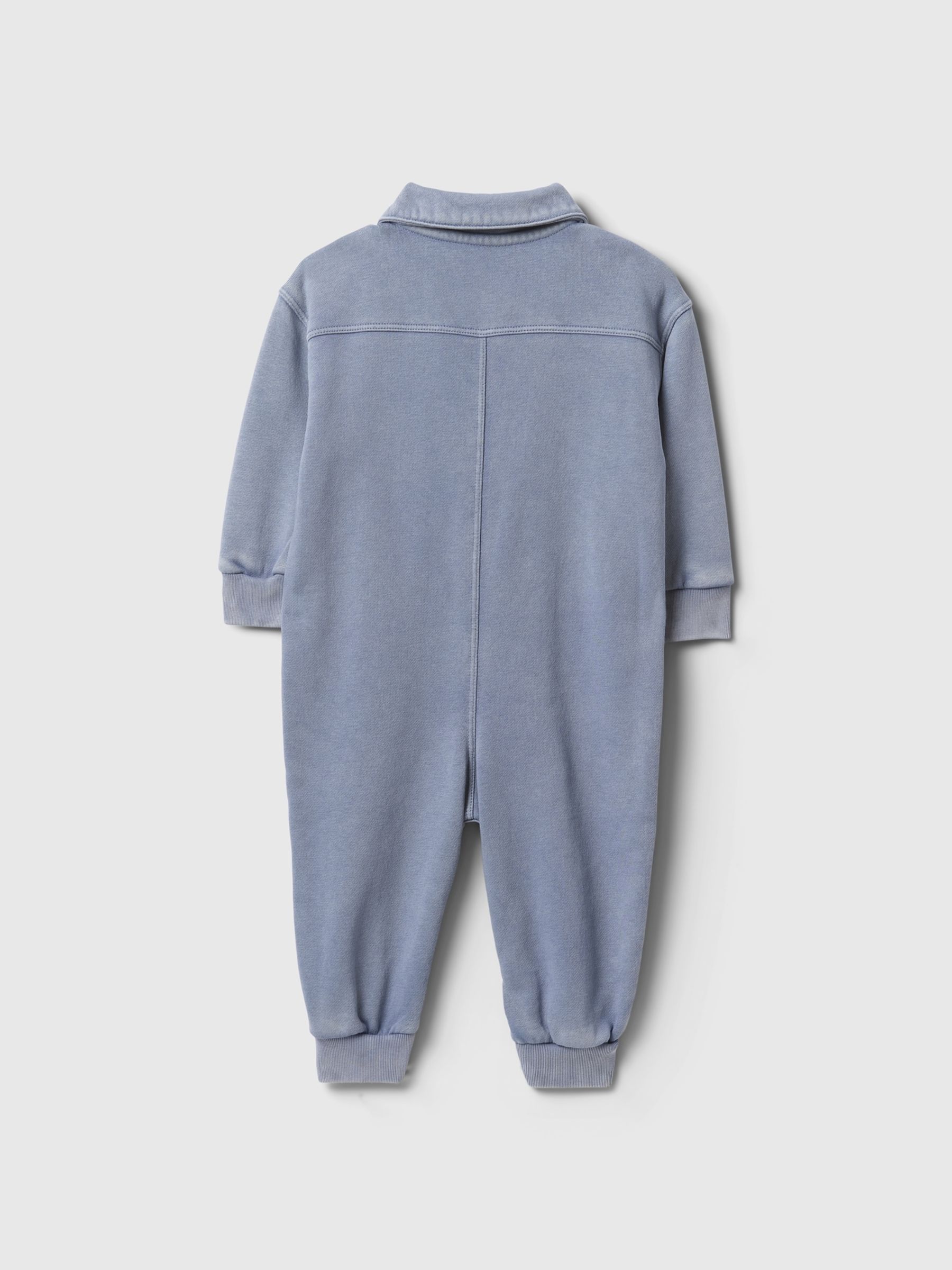 Blue Vintage Soft Button Up One-Piece - Image 2 of 2