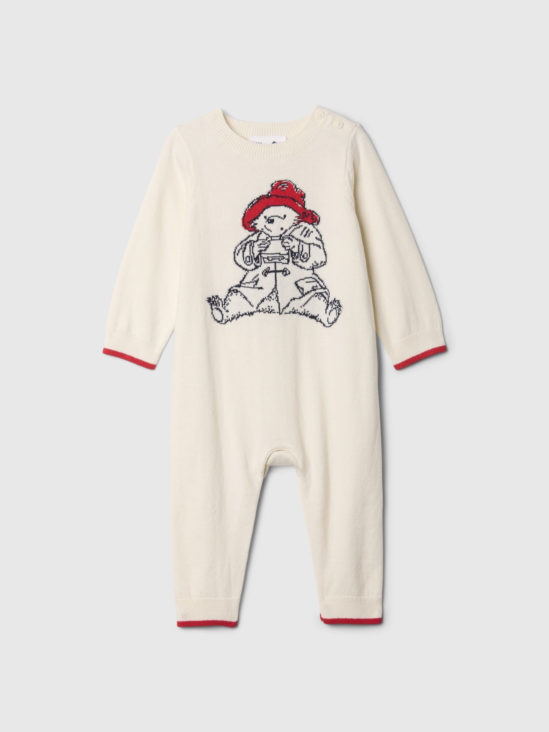 Cream Paddington Vintage Soft Footless One-Piece (Newborn-24mths) - Image 1 of 4