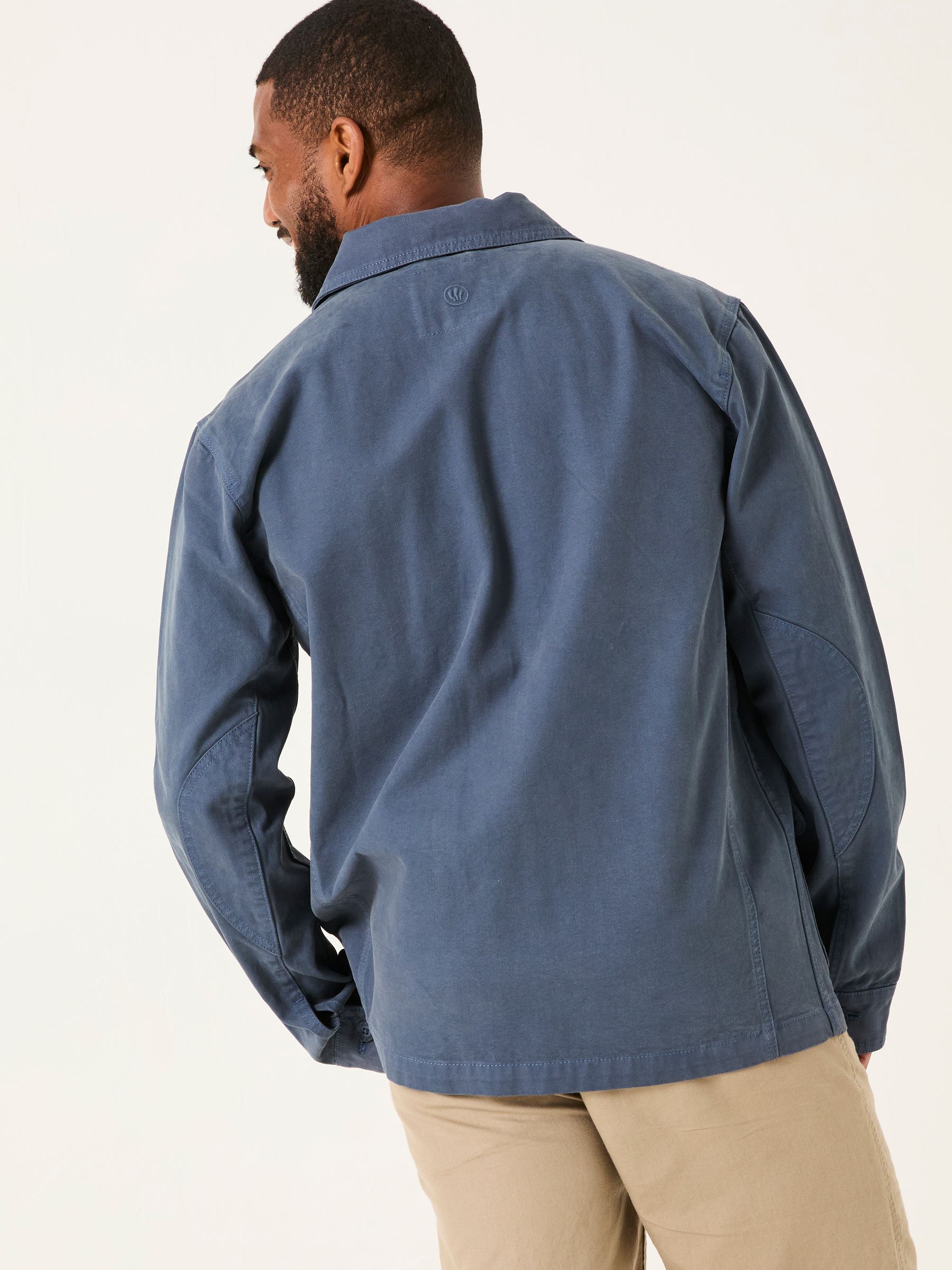 French Navy Washed Canvas Garment Dye Chore Jacket - Image 2 of 5