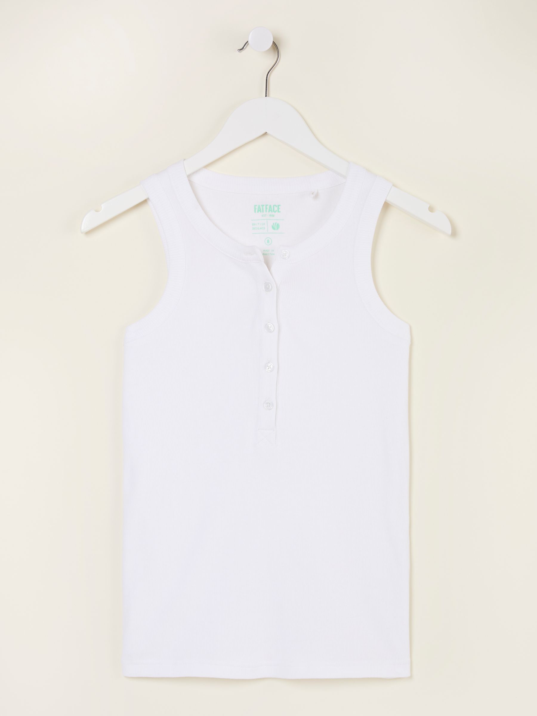 Rachel White Rib Vest - Image 5 of 5