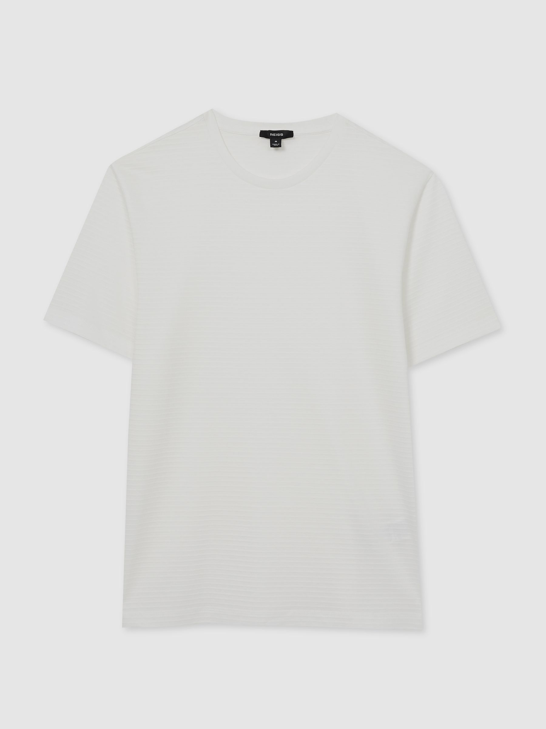 Mercerised-Cotton Ribbed T-Shirt in White - Image 2 of 6