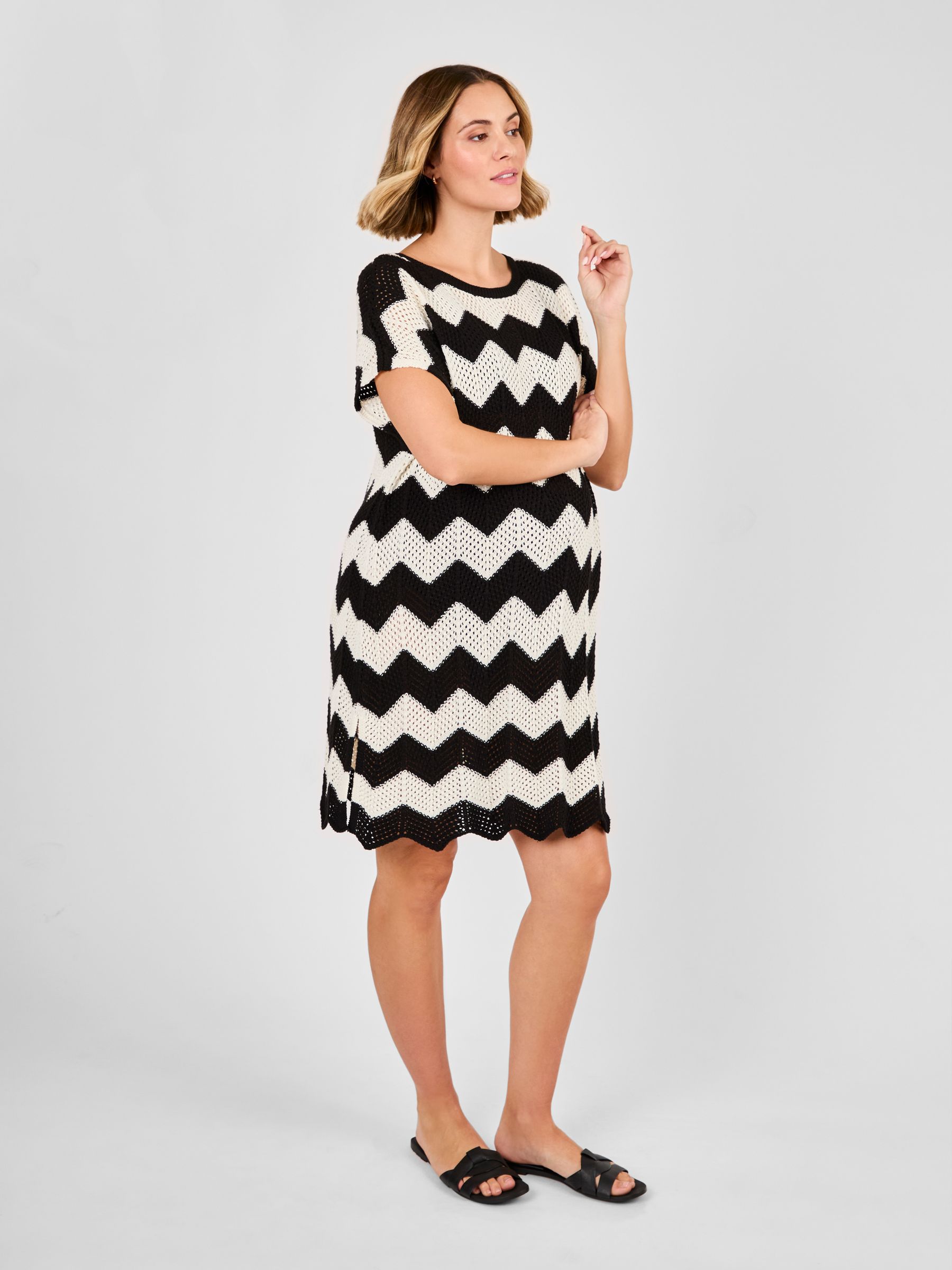 Cream Maternity Knitted Beach Cover-Up Dress - Image 3 of 4
